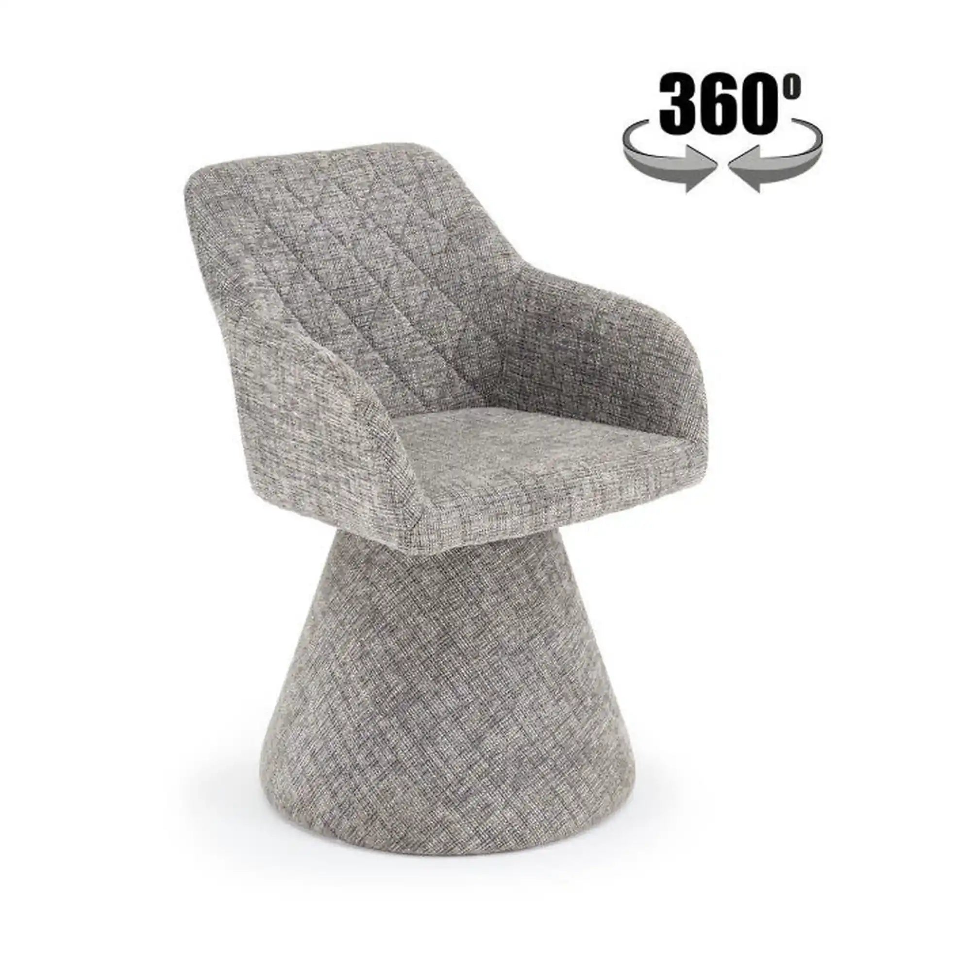 Scaun rotativ K603, stofa clasica gri, 55x55x85 cm