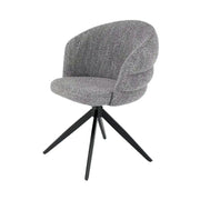 Scaun rotativ K604, gri/negru, stofa/metal, 65x62x85 cm