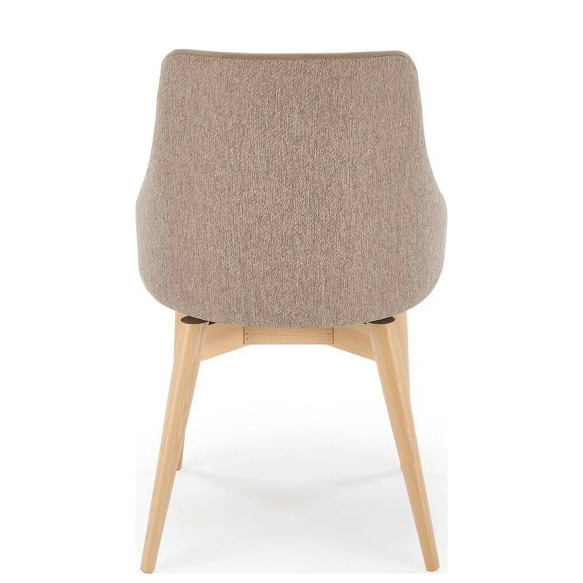 Scaun rotativ MALAGA, bej/stejar, stofa clasica/lemn, 50x53x79 cm