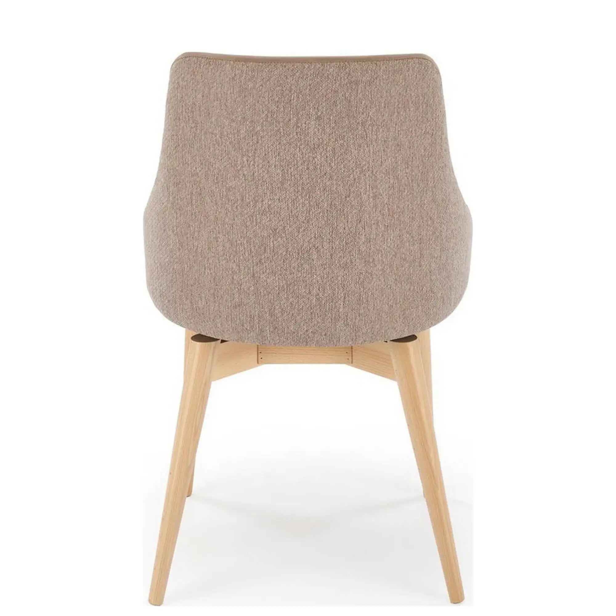 Scaun rotativ MALAGA, bej/stejar, stofa clasica/lemn, 50x53x79 cm