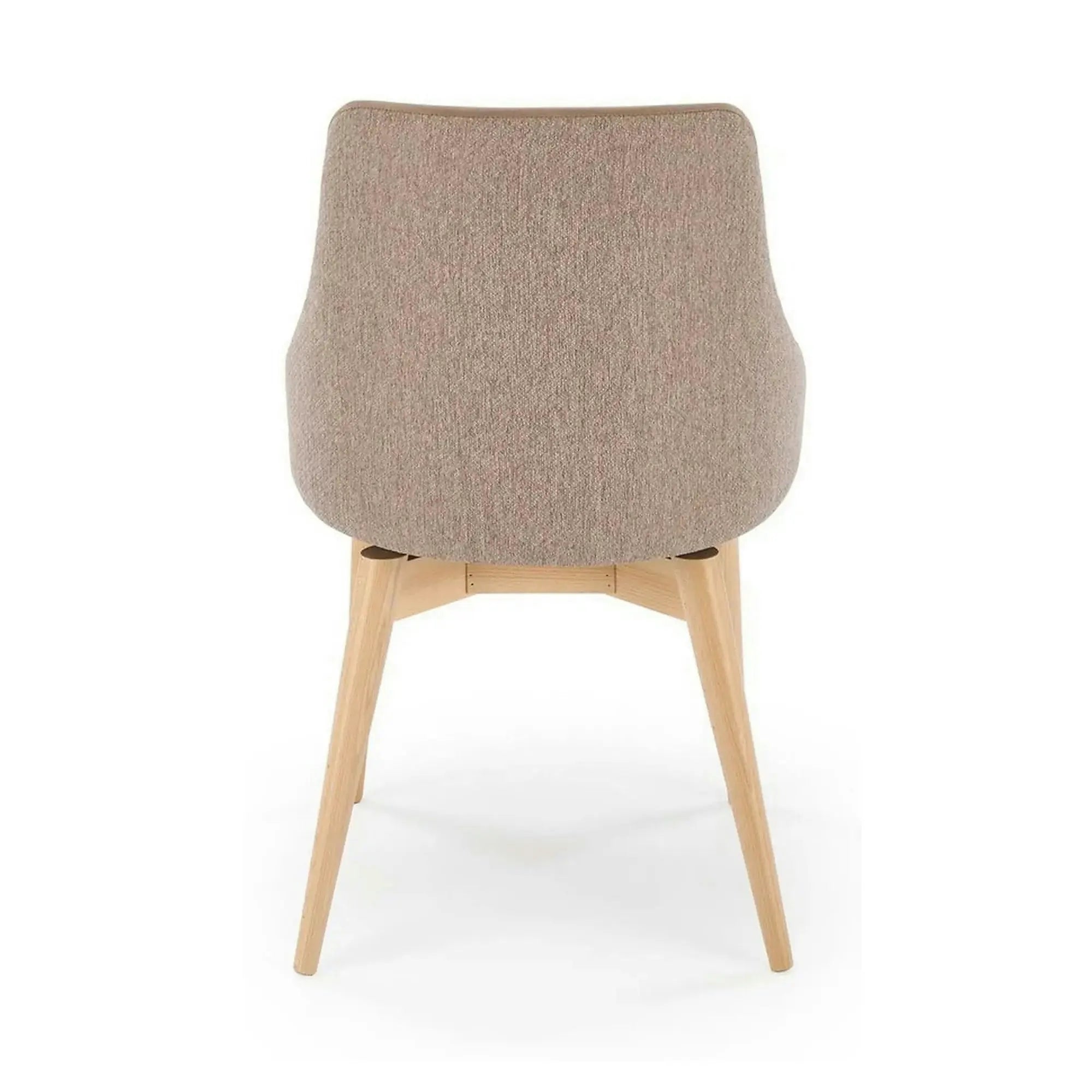 Scaun rotativ MALAGA, bej/stejar, stofa clasica/lemn, 50x53x79 cm