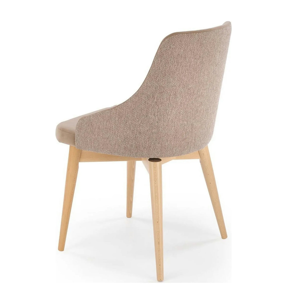 Scaun rotativ MALAGA, bej/stejar, stofa clasica/lemn, 50x53x79 cm