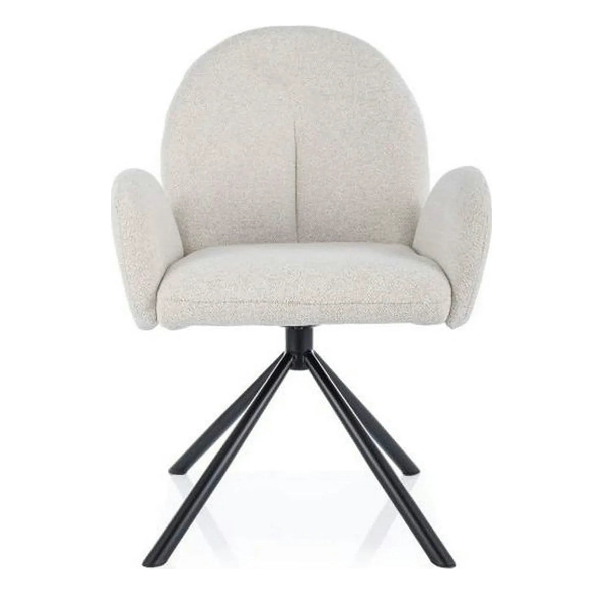 Scaun rotativ PLANET, bej/negru, stofa clasia/metal, 60x46x88 cm