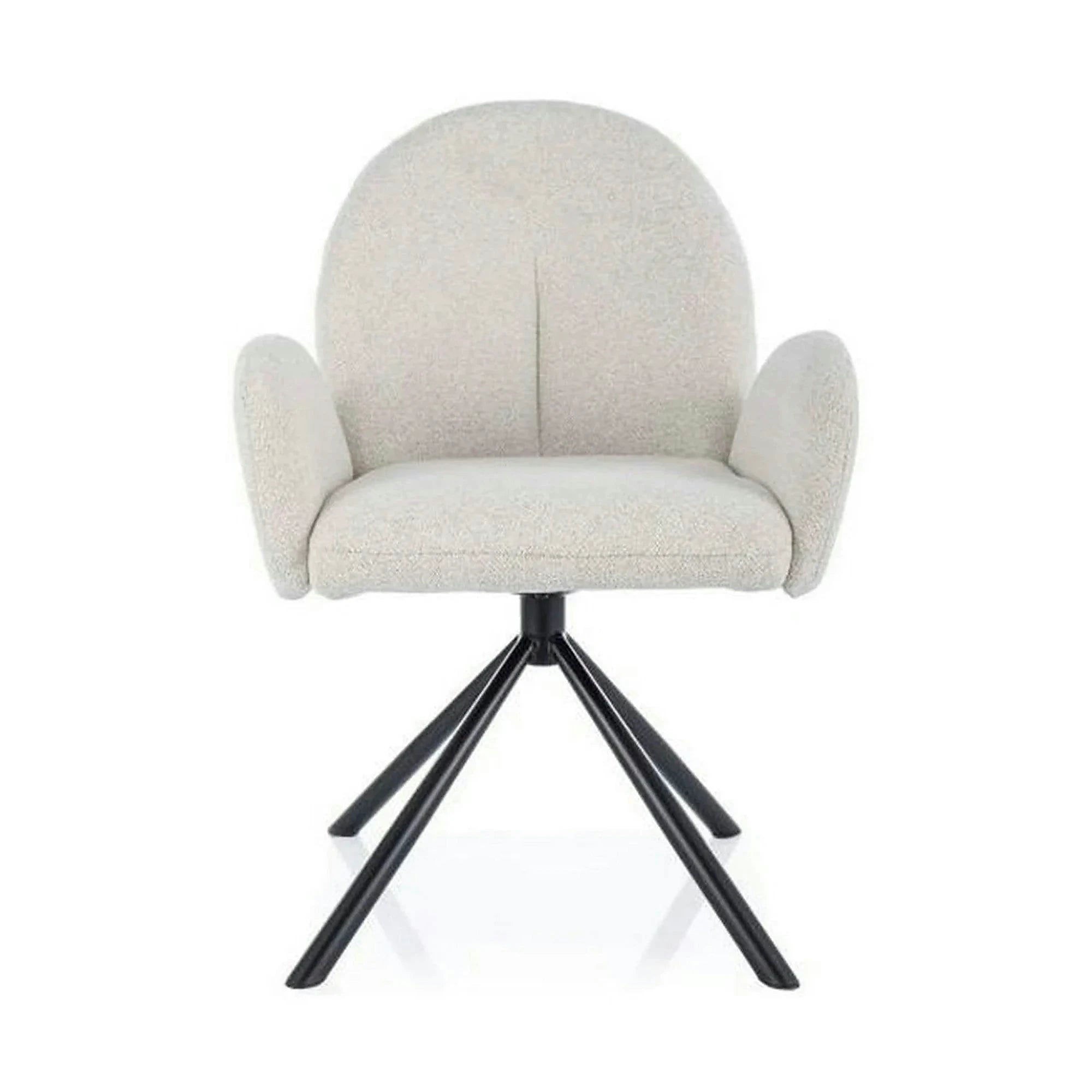 Scaun rotativ PLANET, bej/negru, stofa clasia/metal, 60x46x88 cm