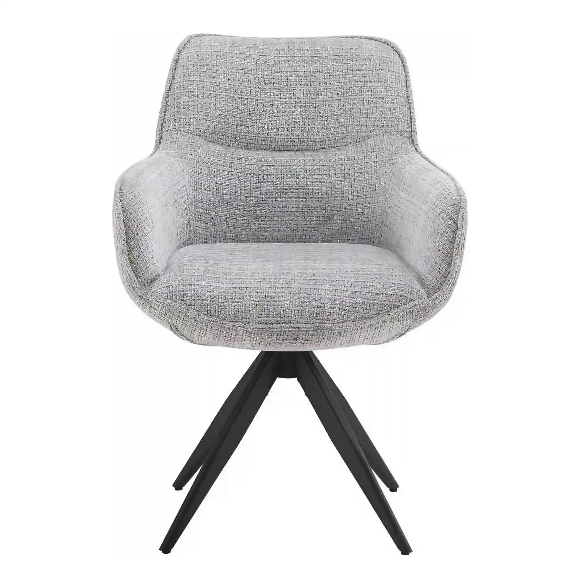 Scaun rotativ TURIN, gri deschis/negru, stofa clasica/metal, 65x62x86 cm
