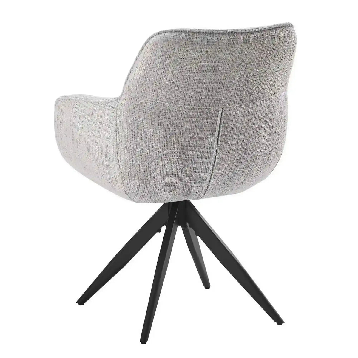 Scaun rotativ TURIN, gri deschis/negru, stofa clasica/metal, 65x62x86 cm