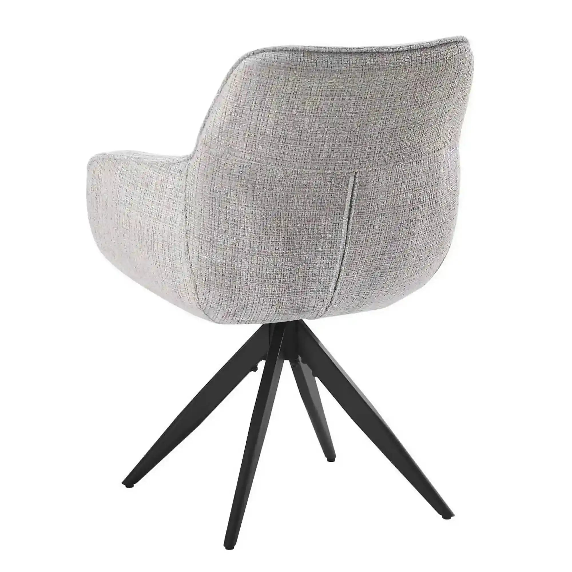 Scaun rotativ TURIN, gri deschis/negru, stofa clasica/metal, 65x62x86 cm