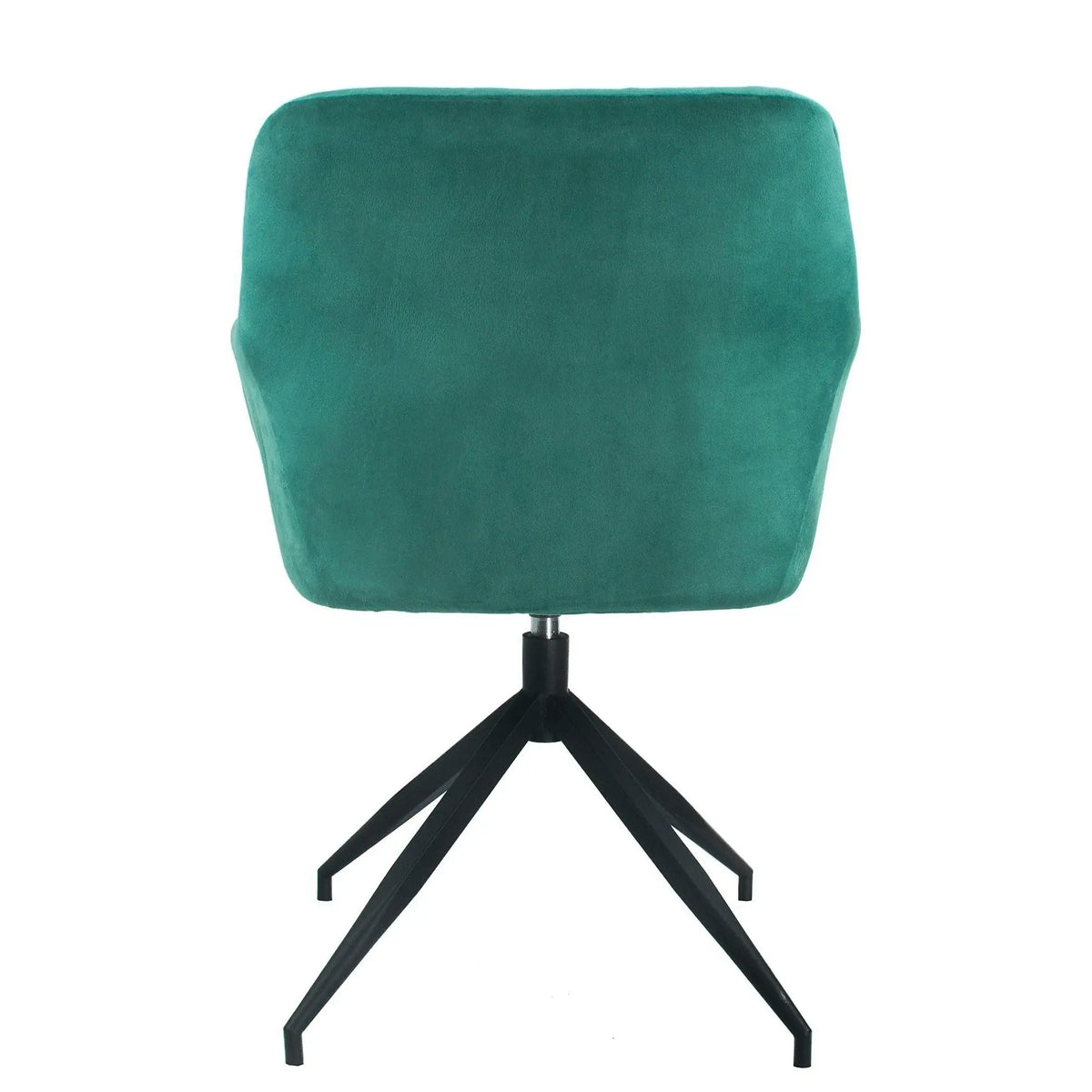Scaun rotativ VELEZA NEW, verde/negru, stofa catifelata/metal, 66x66x83 cm