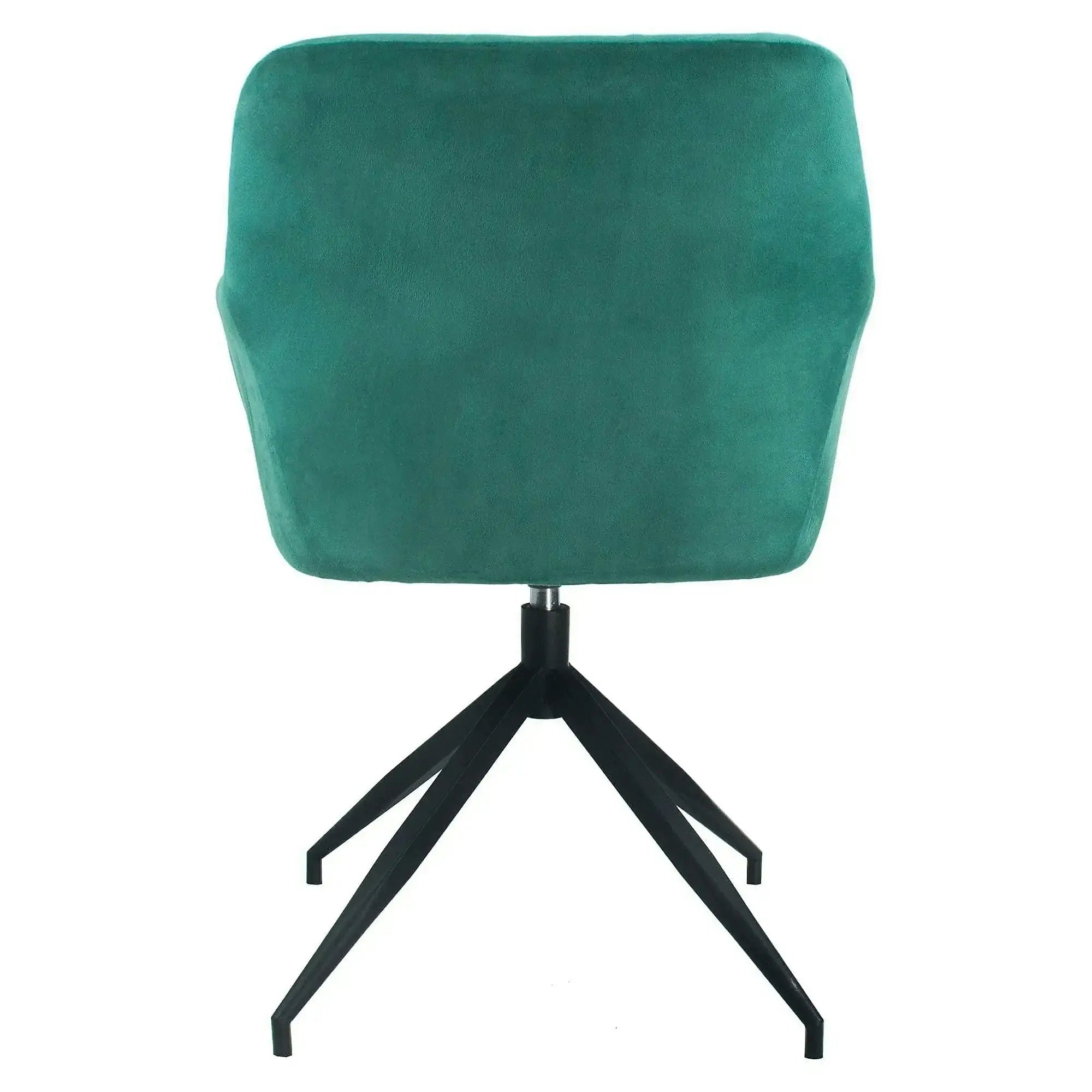 Scaun rotativ VELEZA NEW, verde/negru, stofa catifelata/metal, 66x66x83 cm