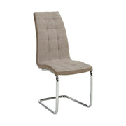 Scaun SALOMA NEW, bej/crom, textil/piele ecologica/metal, 42x57x105 cm