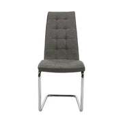 Scaun SALOMA NEW, gri, stofa clasica/pielele ecologica/metal, 42x56.5x105 cm
