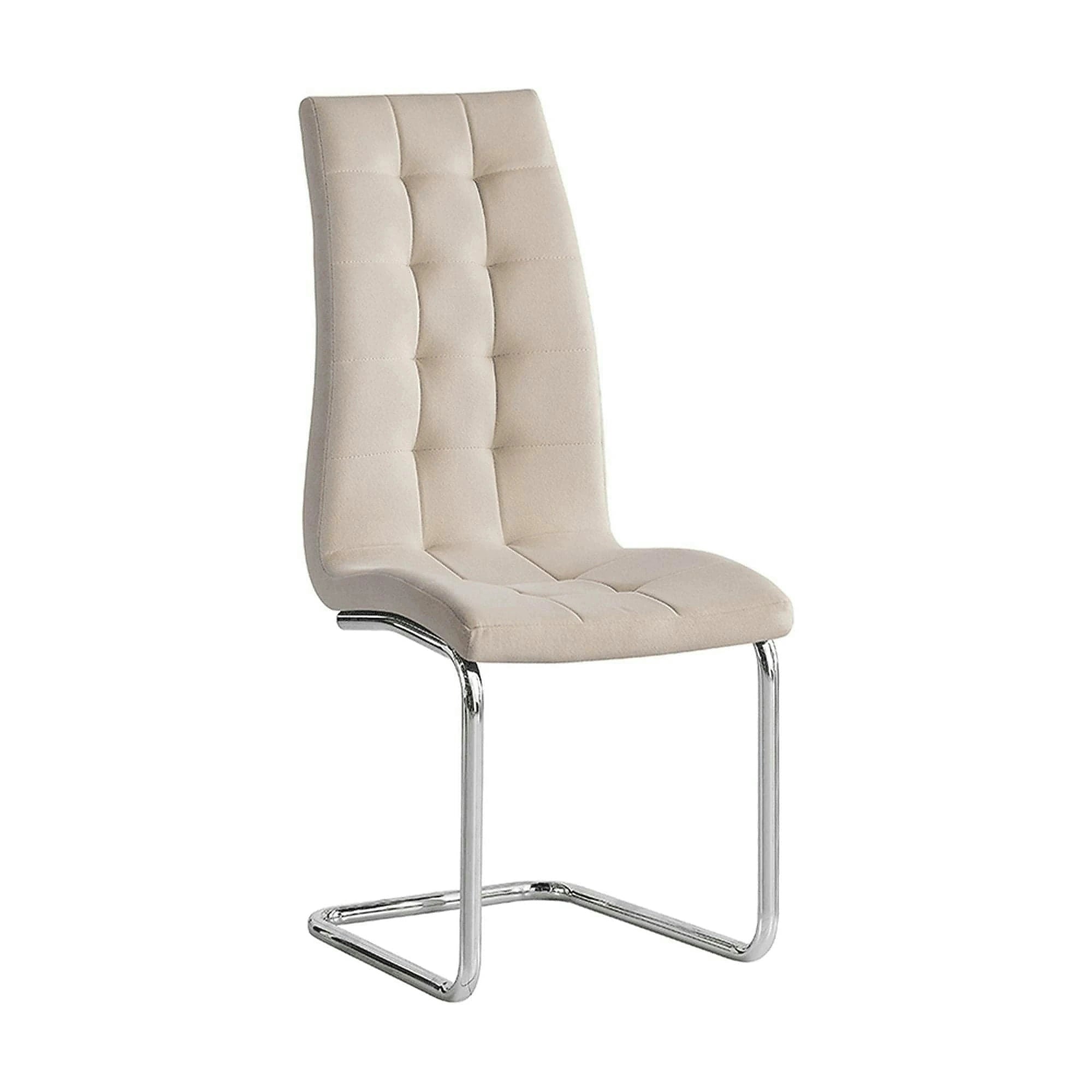 Scaun SALOMA NEW, stofa catifelata/metal, bej, 42x56,5x105 cm