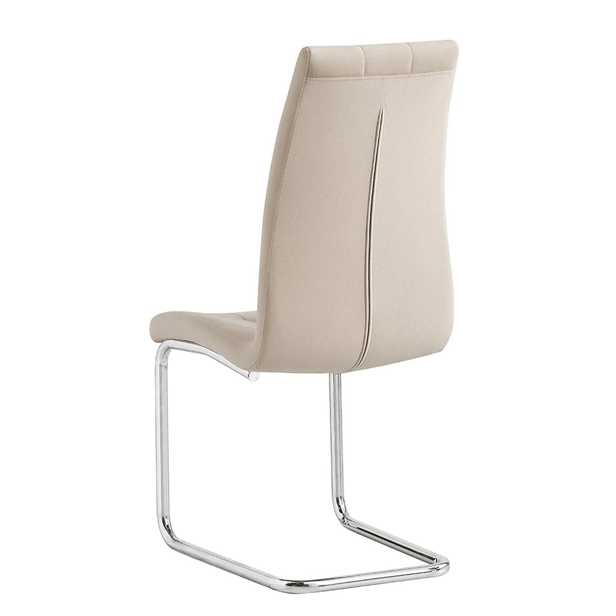 Scaun SALOMA NEW, stofa catifelata/metal, bej, 42x56,5x105 cm