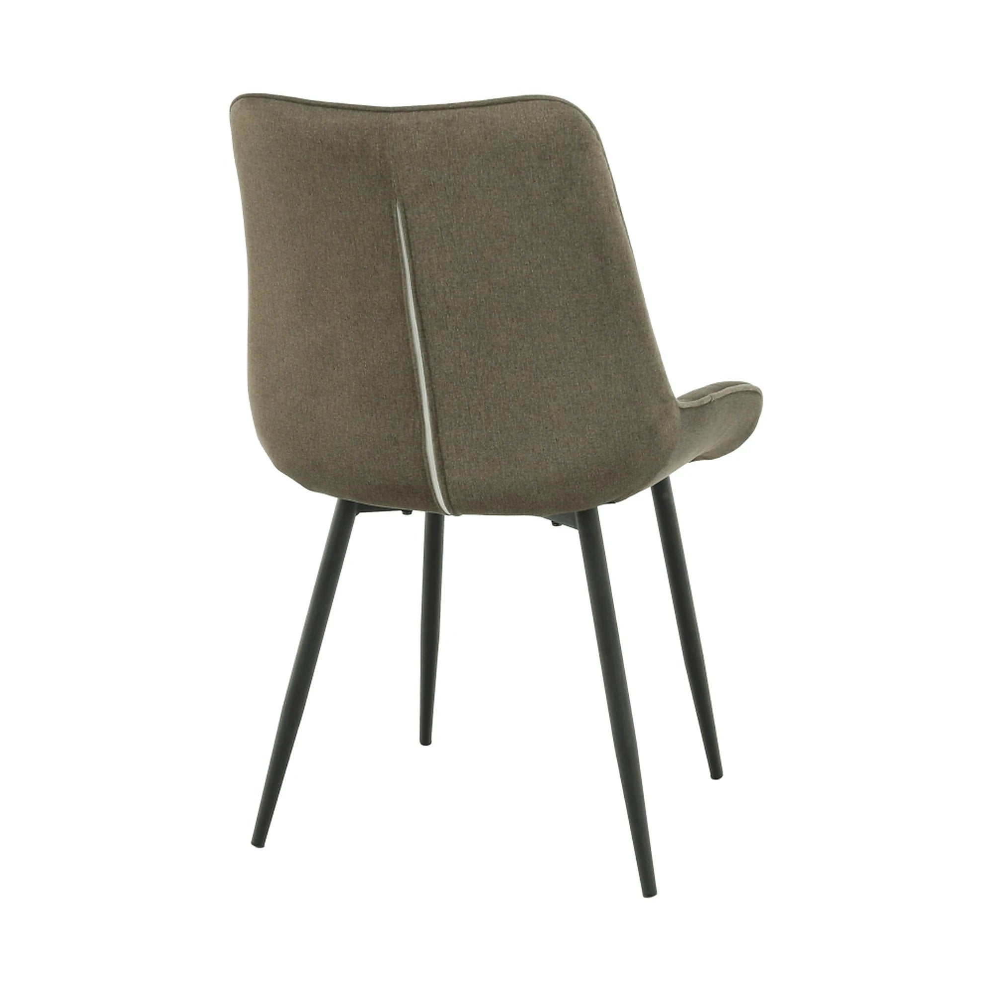 Scaun SARIN, gri maroniu taupe/negru, catifea/metal, 54x64x82 cm