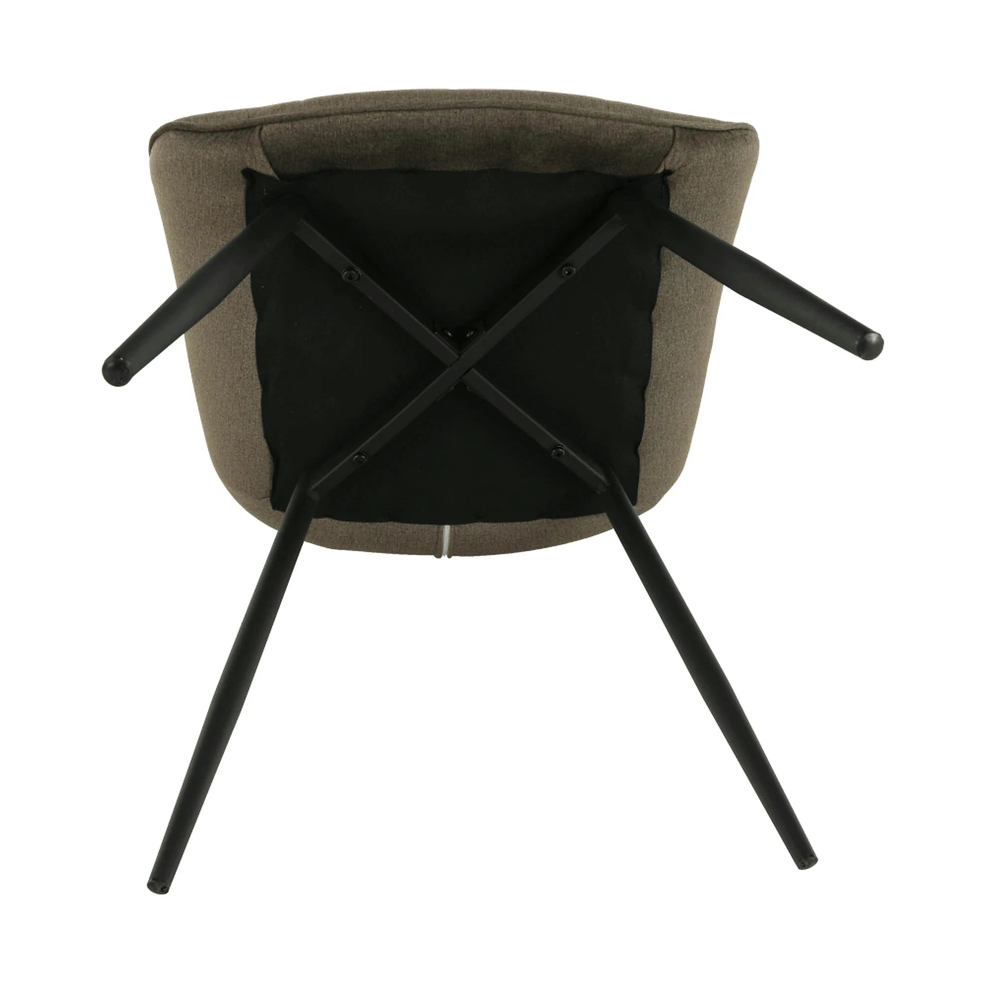 Scaun SARIN, gri maroniu taupe/negru, catifea/metal, 54x64x82 cm