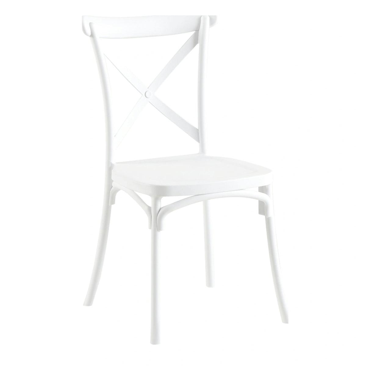 Scaun SAVITA, alb, plastic, 50x47x90 cm