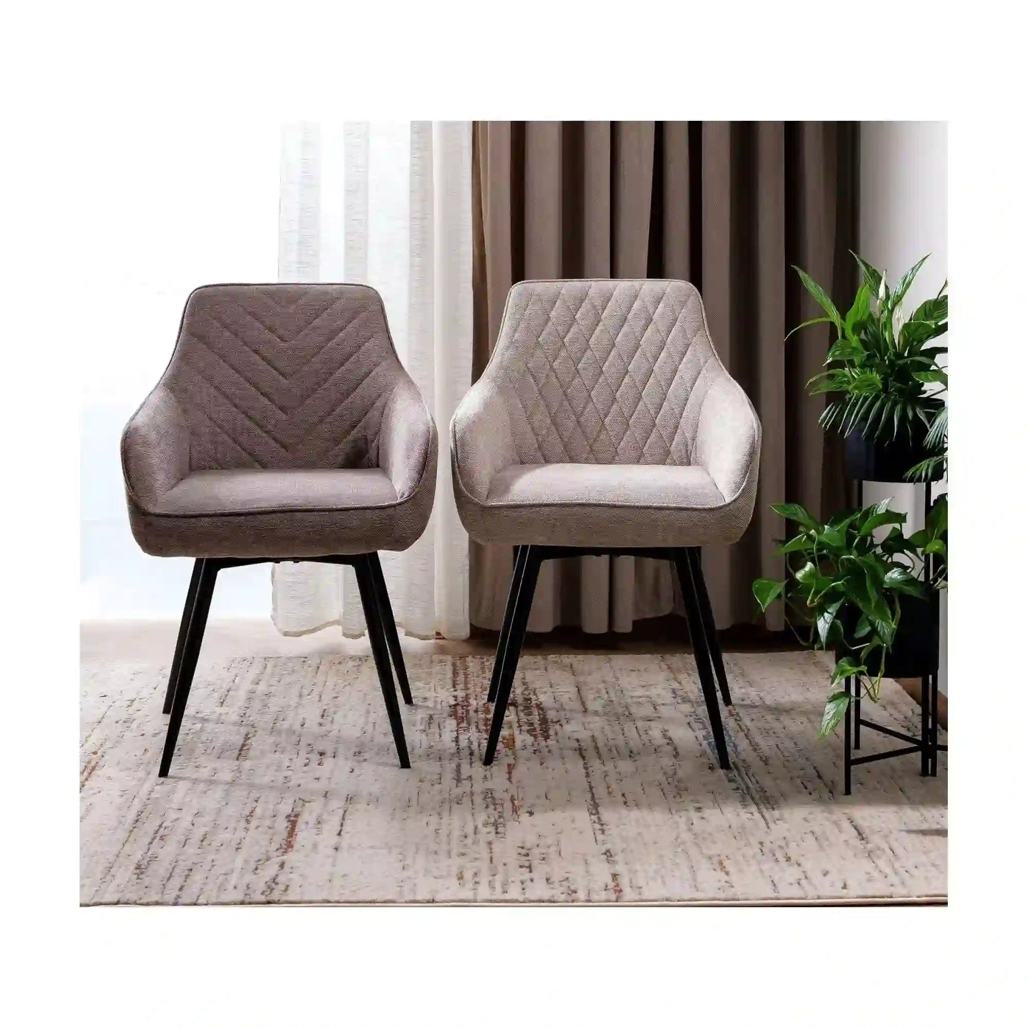 Scaun SERVIO, bej - Brego 34, stofa clasica/metal, 55x45x88 cm