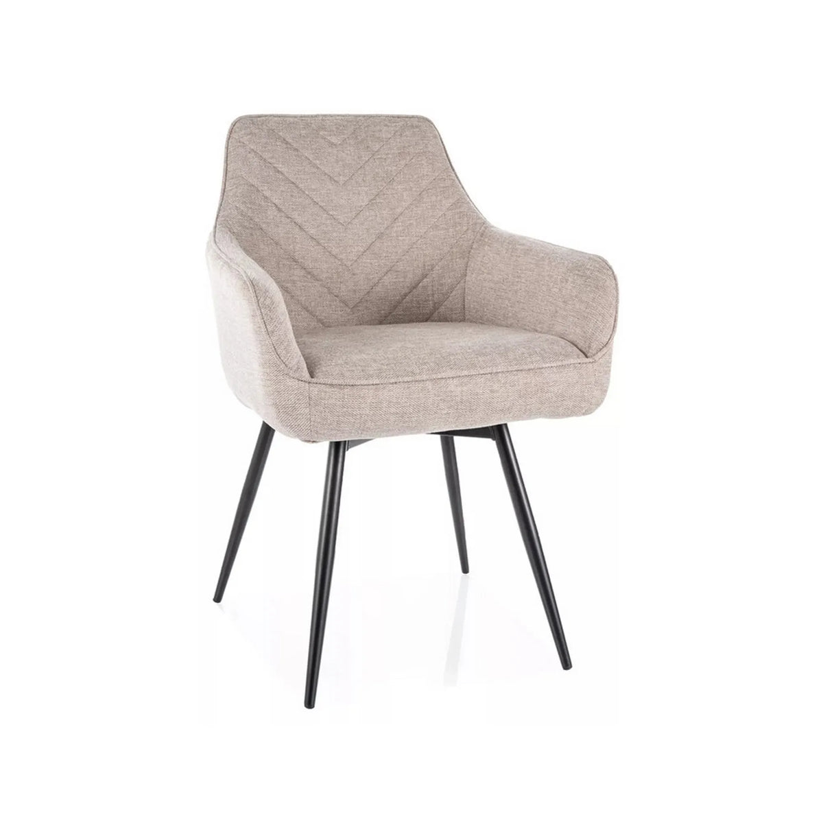 Scaun SERVIO, bej deschis - Brego 31, stofa clasica/metal, 55x58x88 cm