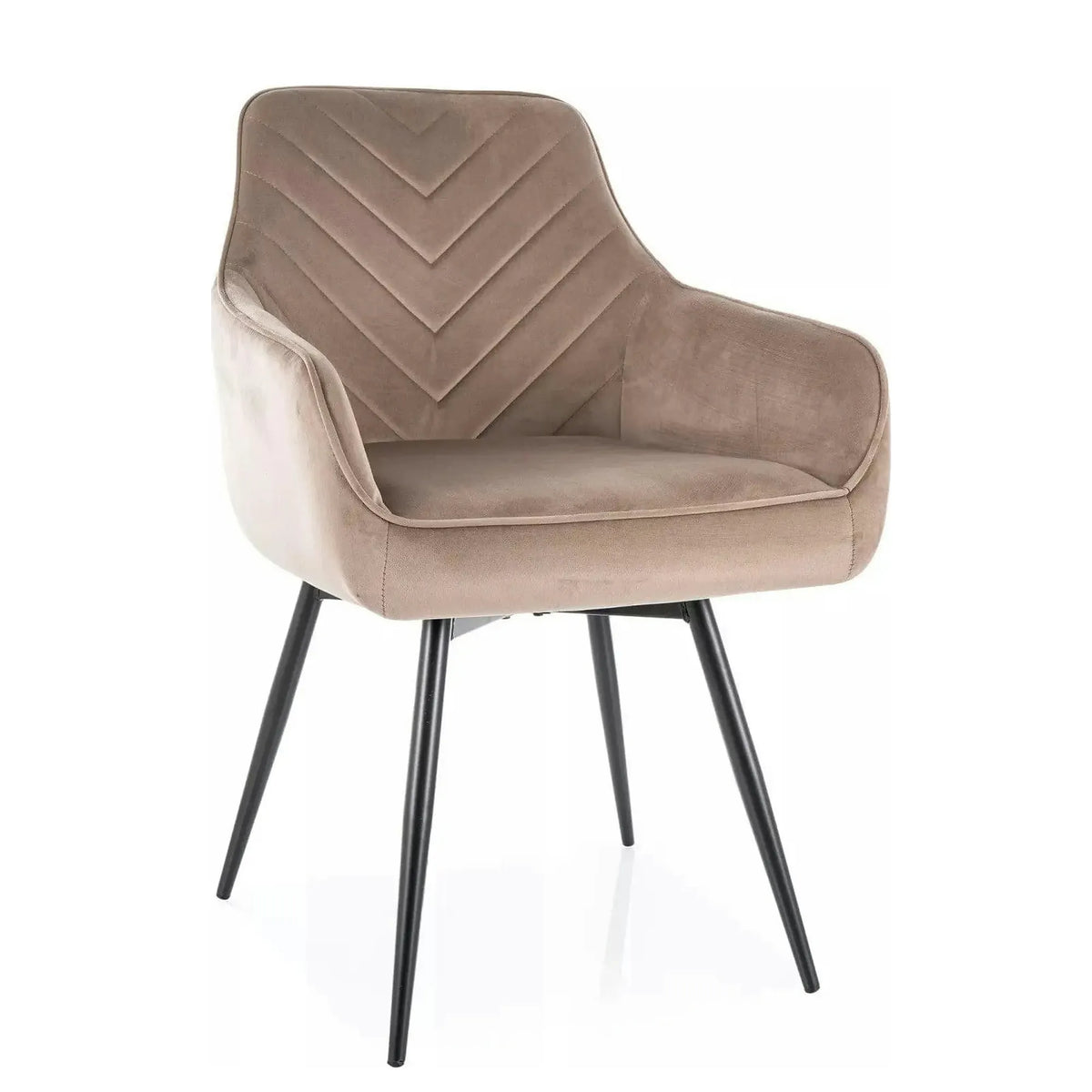 Scaun SERVIO, bej inchis - Bluvel 40, stofa catifelata/metal, 55x58x88 cm