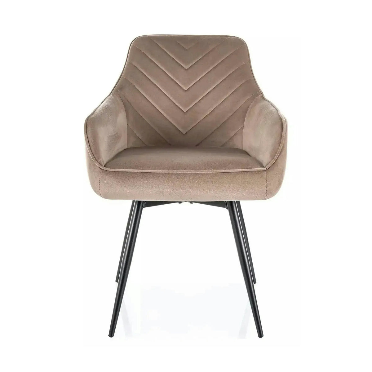Scaun SERVIO, bej inchis - Bluvel 40, stofa catifelata/metal, 55x58x88 cm