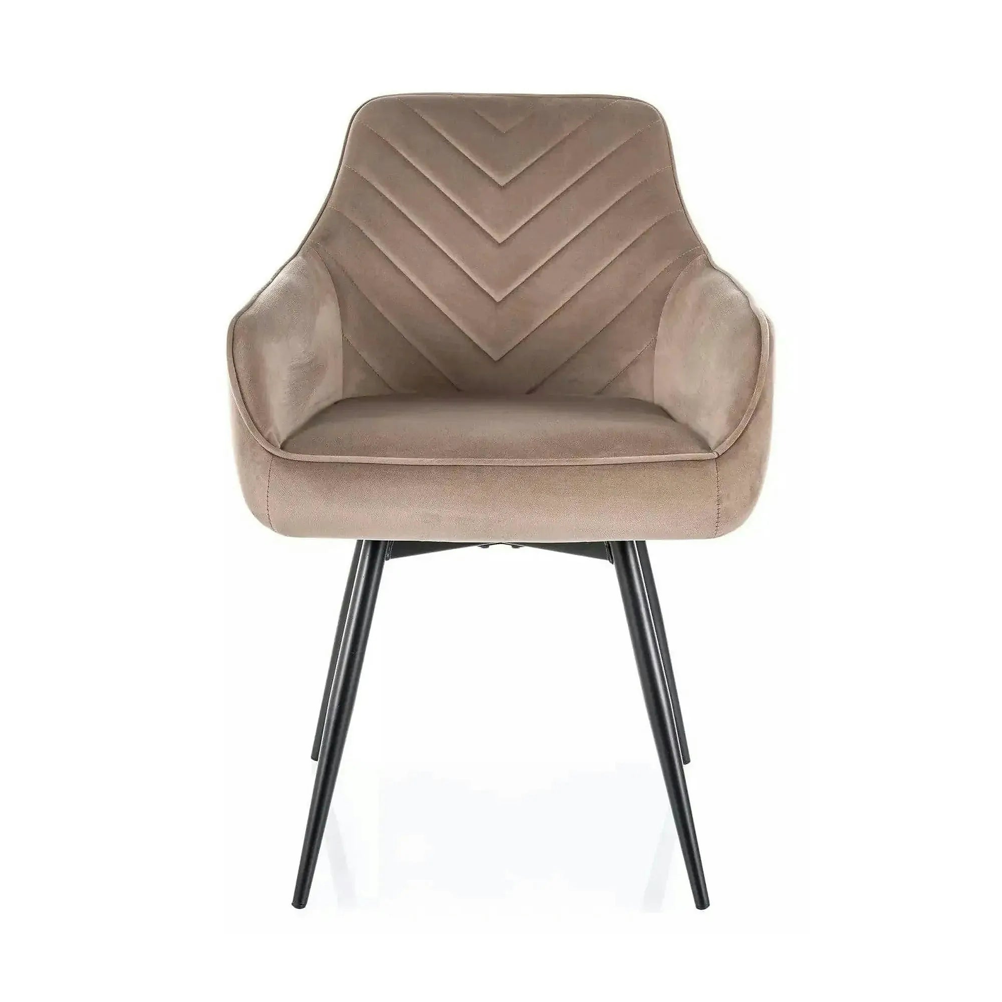Scaun SERVIO, bej inchis - Bluvel 40, stofa catifelata/metal, 55x58x88 cm
