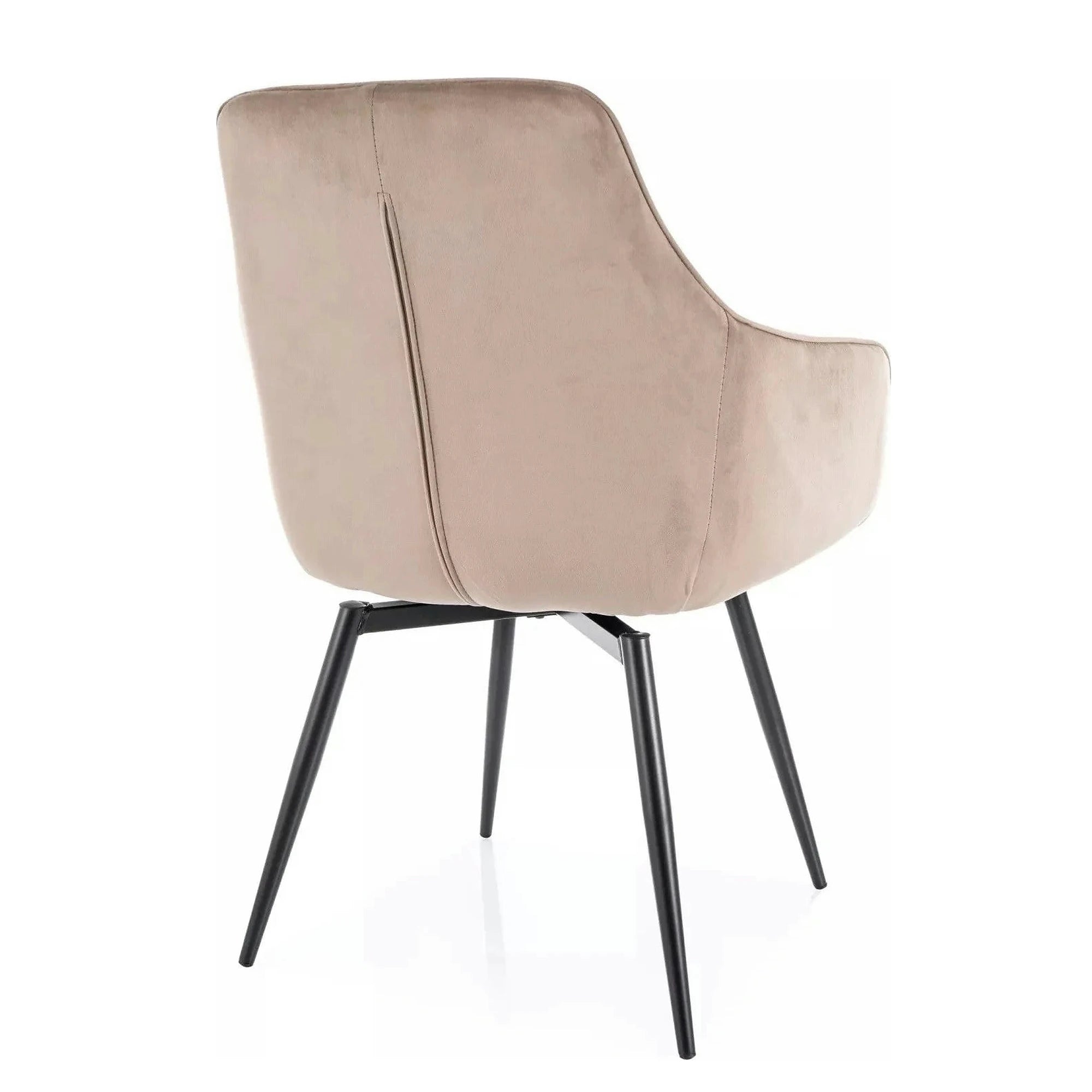Scaun SERVIO, bej inchis - Bluvel 40, stofa catifelata/metal, 55x58x88 cm