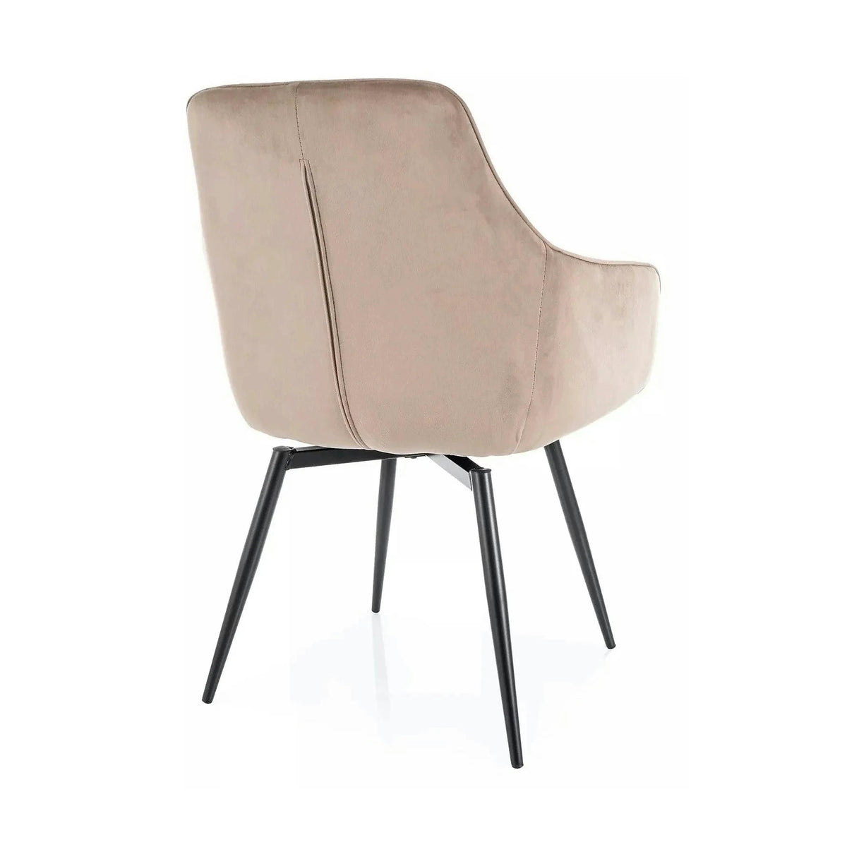 Scaun SERVIO, bej inchis - Bluvel 40, stofa catifelata/metal, 55x58x88 cm
