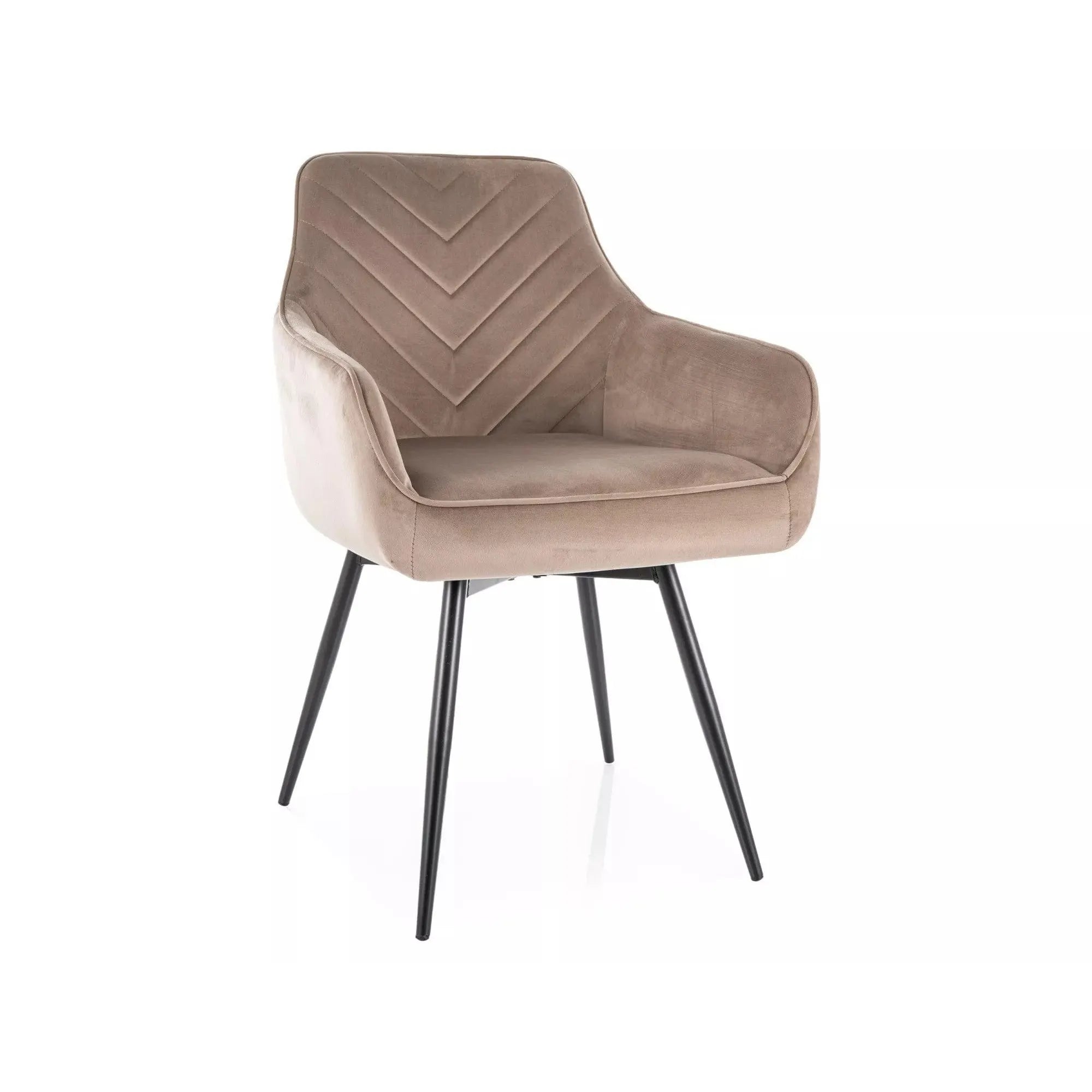 Scaun SERVIO, bej inchis - Bluvel 40, stofa catifelata/metal, 55x58x88 cm