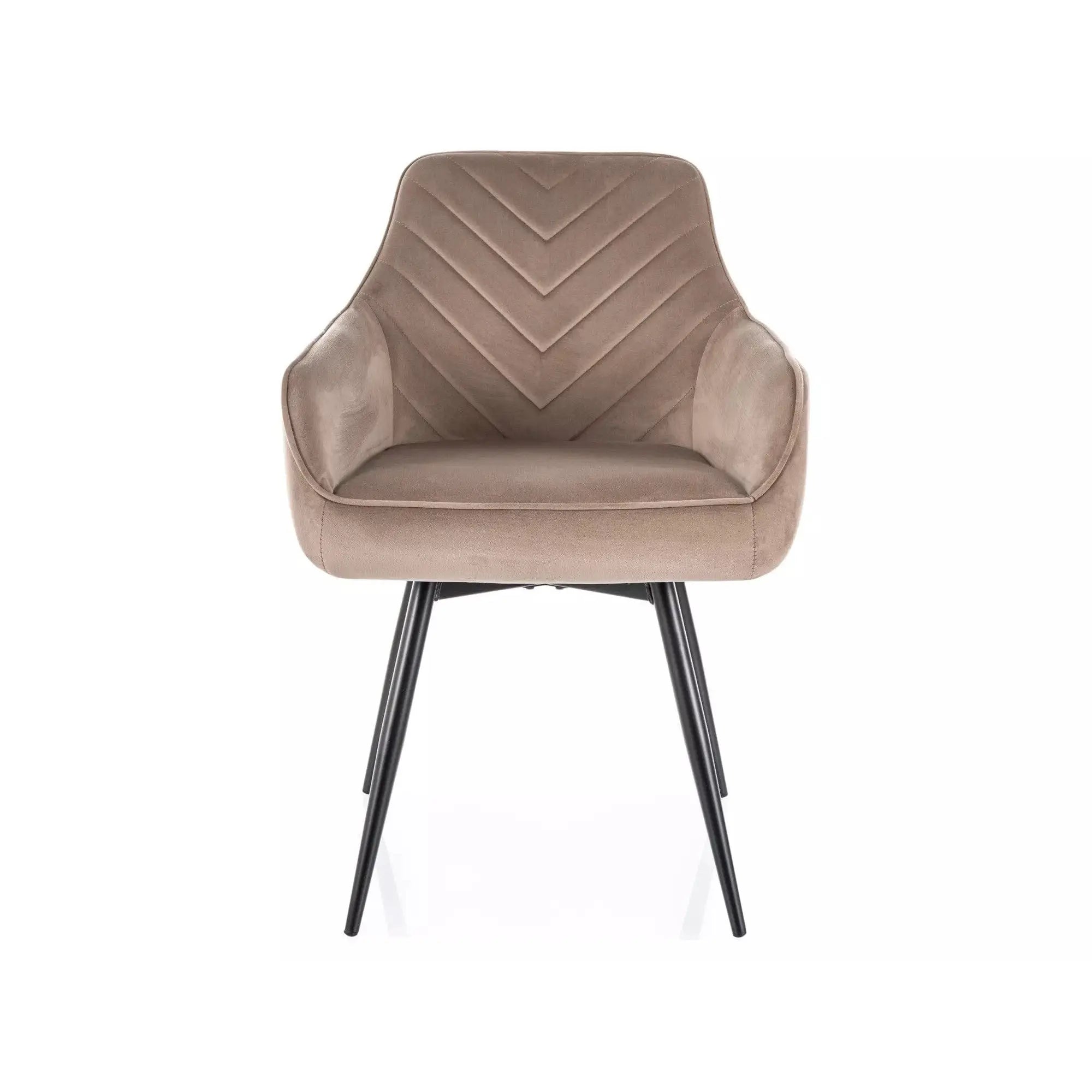 Scaun SERVIO, bej inchis - Bluvel 40, stofa catifelata/metal, 55x58x88 cm