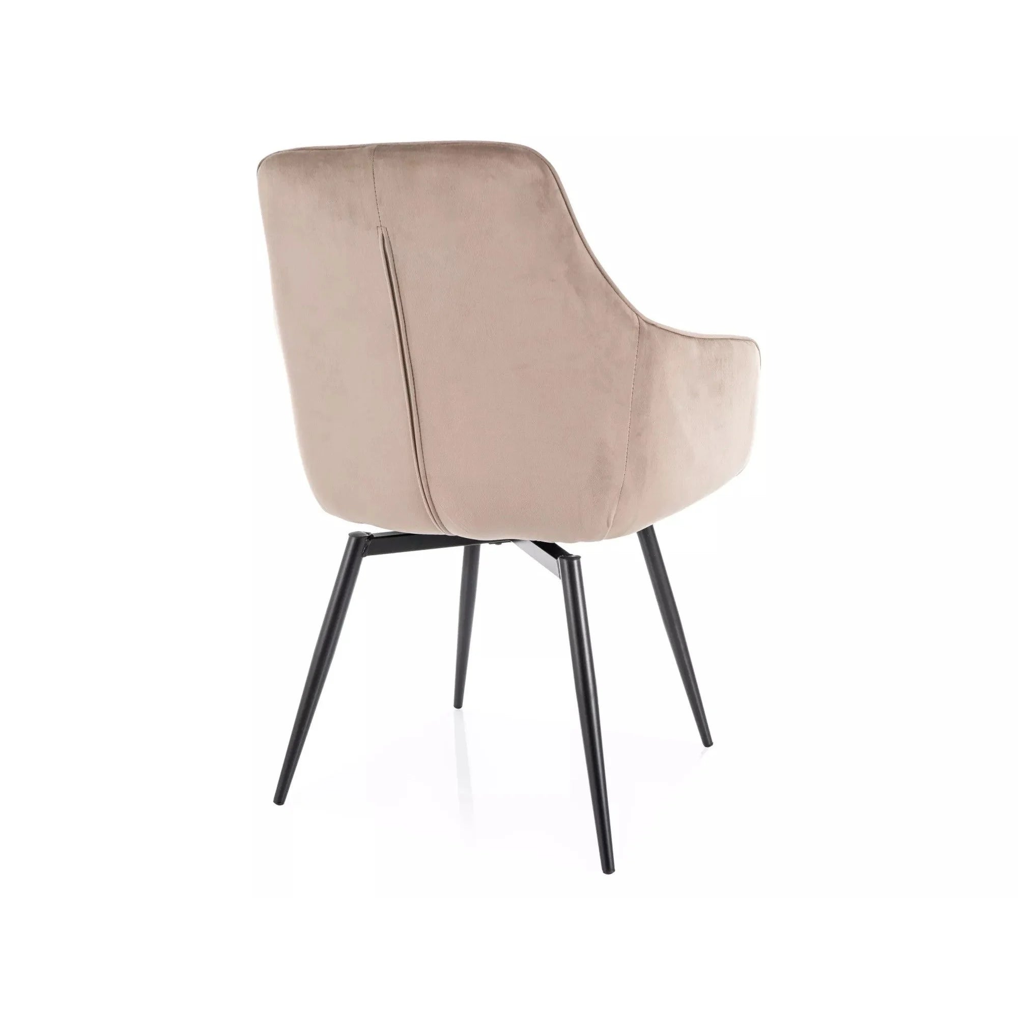 Scaun SERVIO, bej inchis - Bluvel 40, stofa catifelata/metal, 55x58x88 cm