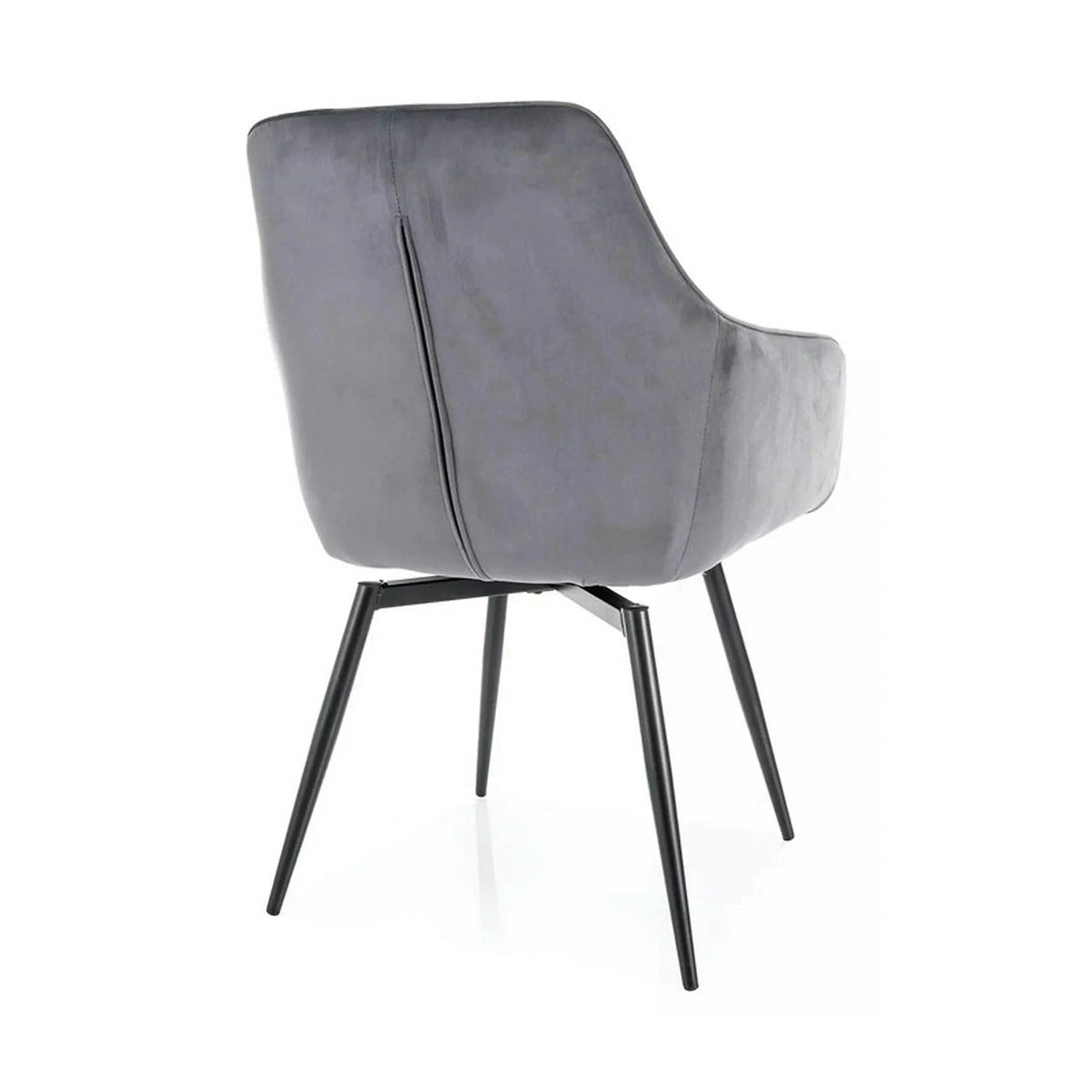Scaun SERVIO, gri - Bluvel 14, stofa catifelata/metal, 55x58x88 cm