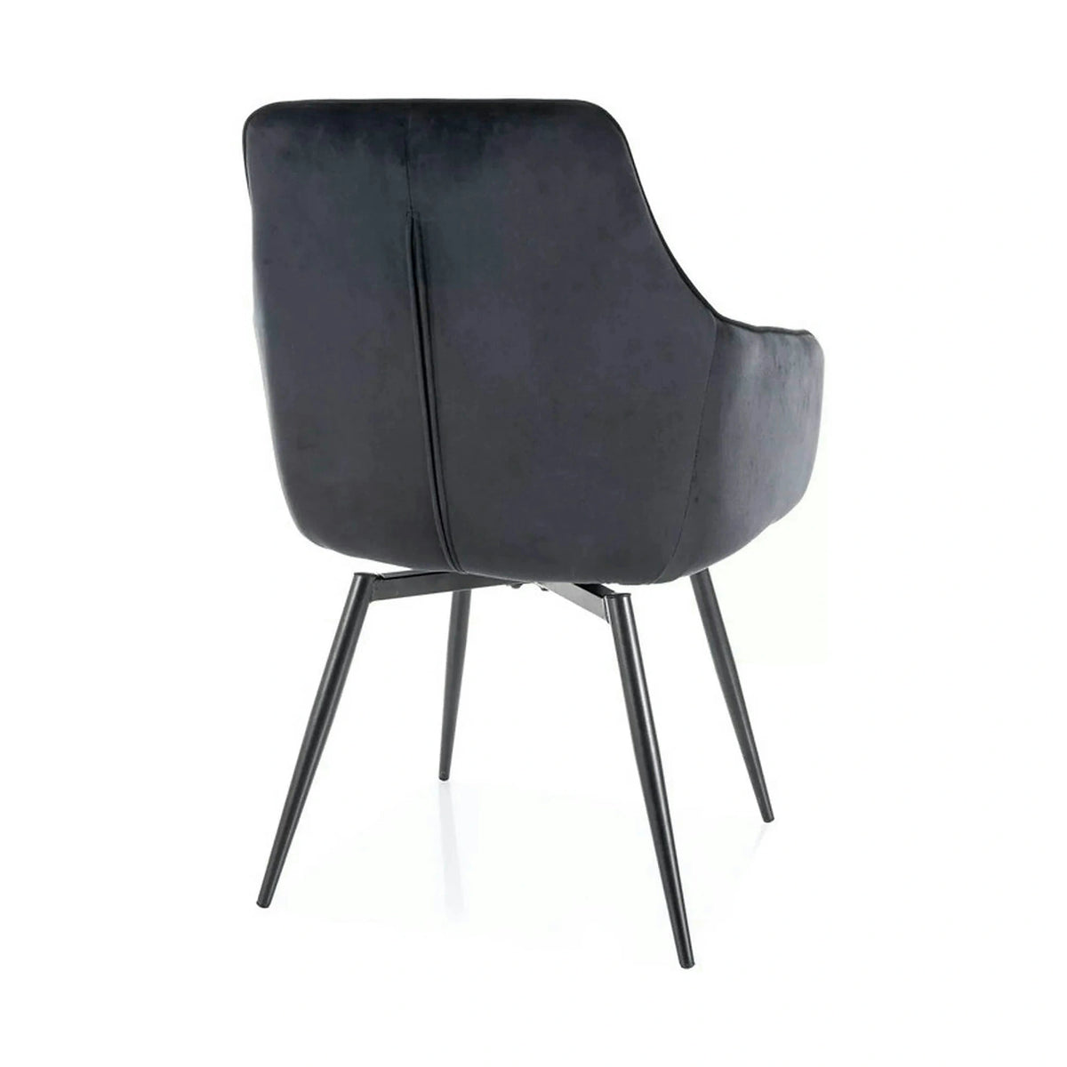 Scaun SERVIO, negru - Bluvel 19, stofa catifelata/metal, 55x58x88 cm