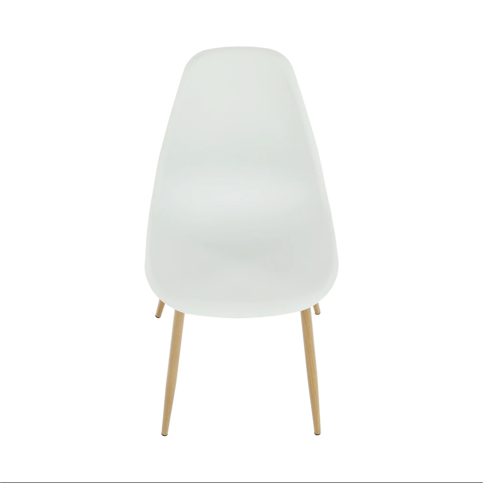 Scaun SINTIA, alb/stejar, plastic/metal, 46x53x85 cm