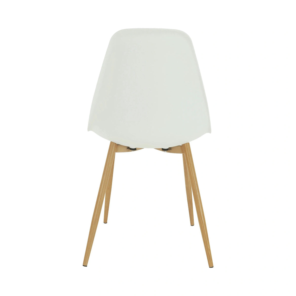 Scaun SINTIA, alb/stejar, plastic/metal, 46x53x85 cm