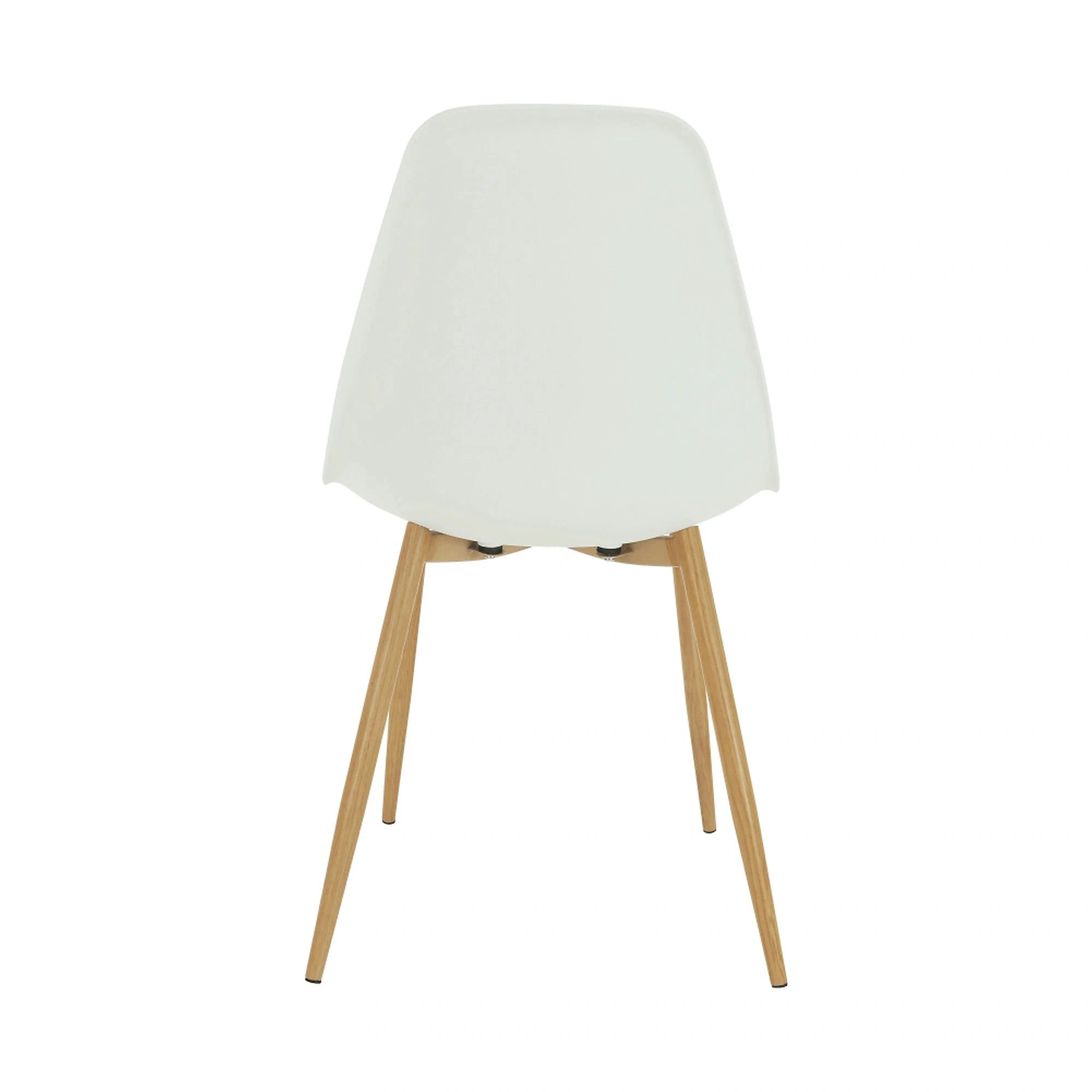 Scaun SINTIA, alb/stejar, plastic/metal, 46x53x85 cm