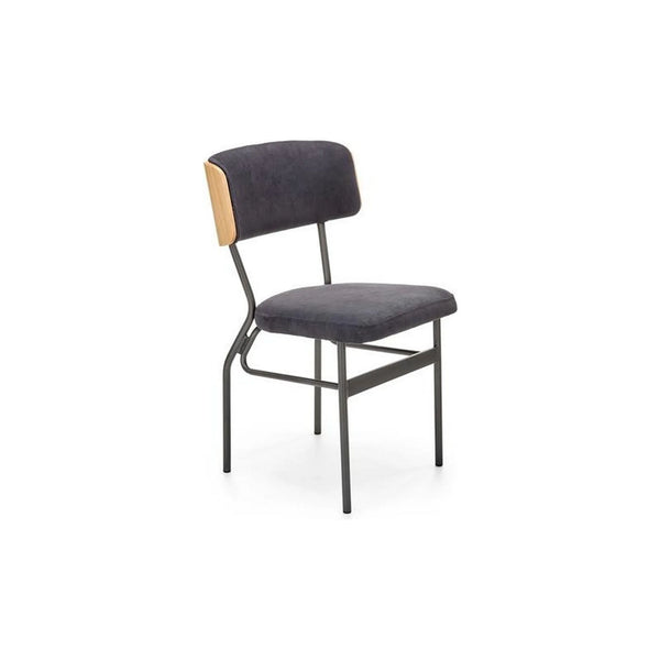 Scaun SMART KR, stejar/gri antracit, furnir/otel, 50x53x82 cm