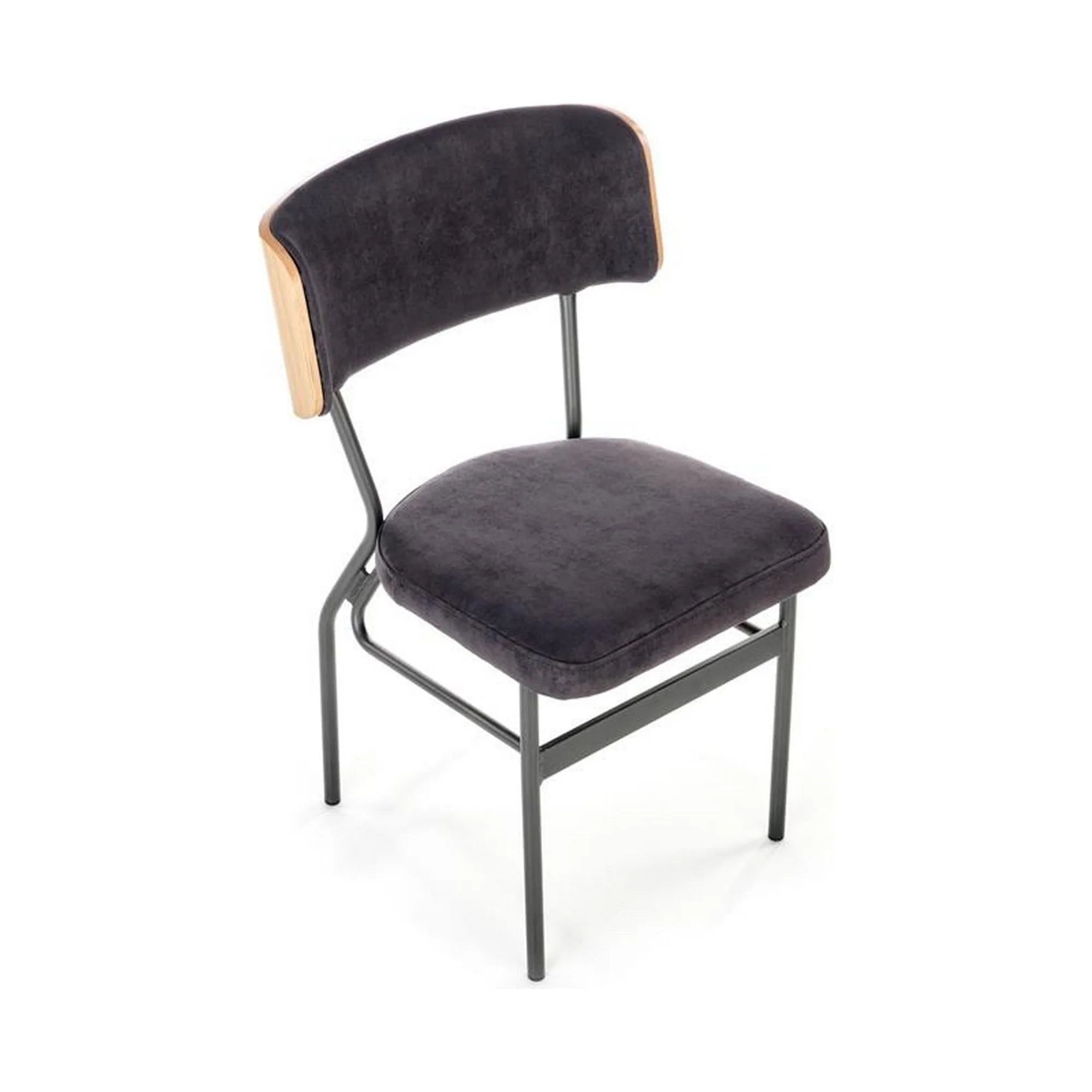 Scaun SMART KR, stejar/gri antracit, furnir/otel, 50x53x82 cm