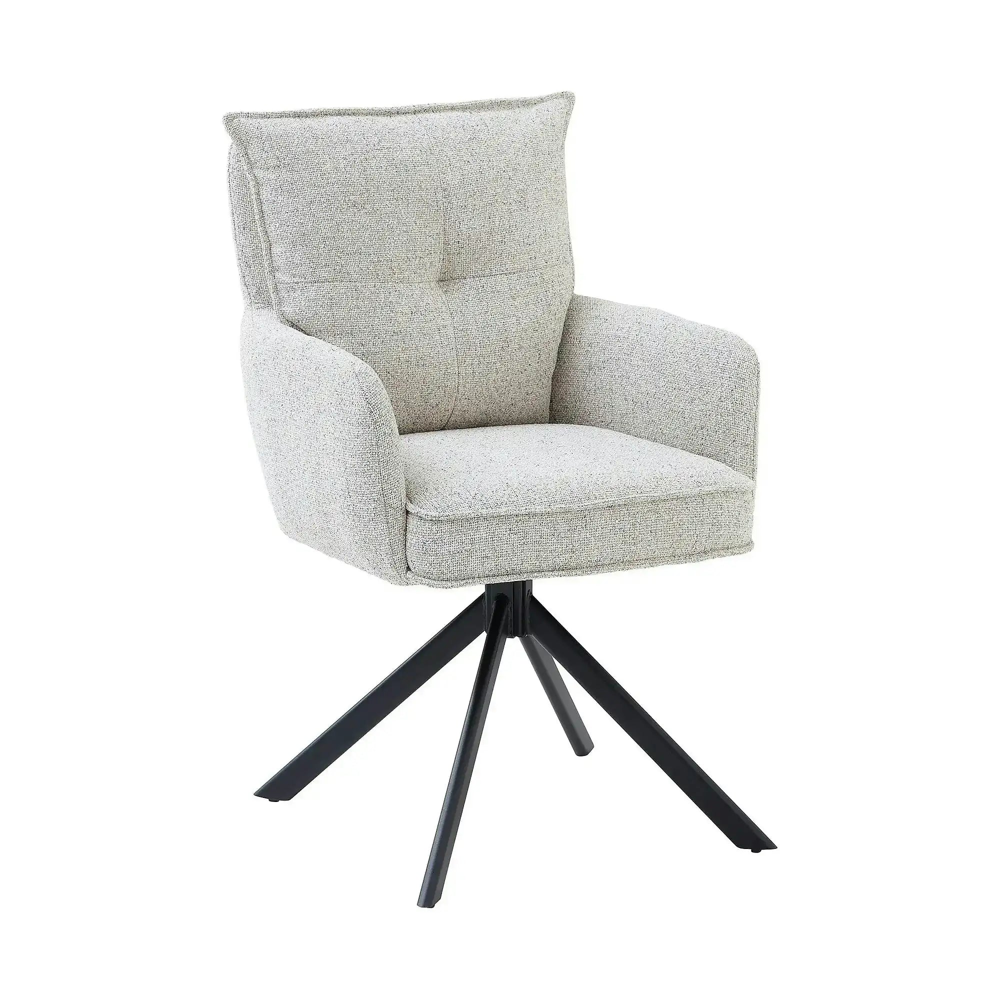 Scaun SOFIA, bej/negru, stofa clasica/metal, 61x66x93 cm