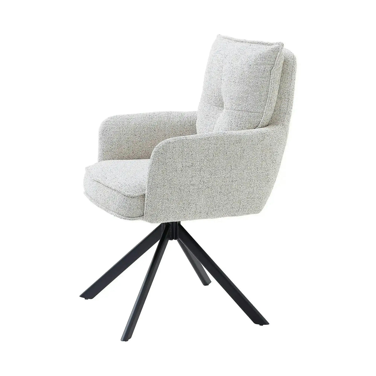 Scaun SOFIA, bej/negru, stofa clasica/metal, 61x66x93 cm