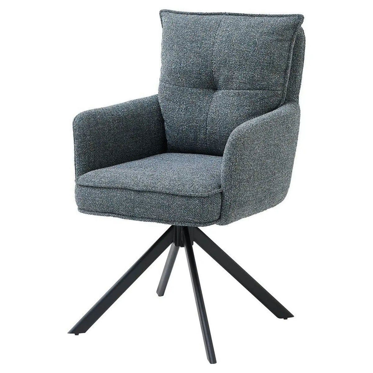 Scaun SOFIA, gri inchis/negru, stofa clasica/metal, 61x66x93 cm