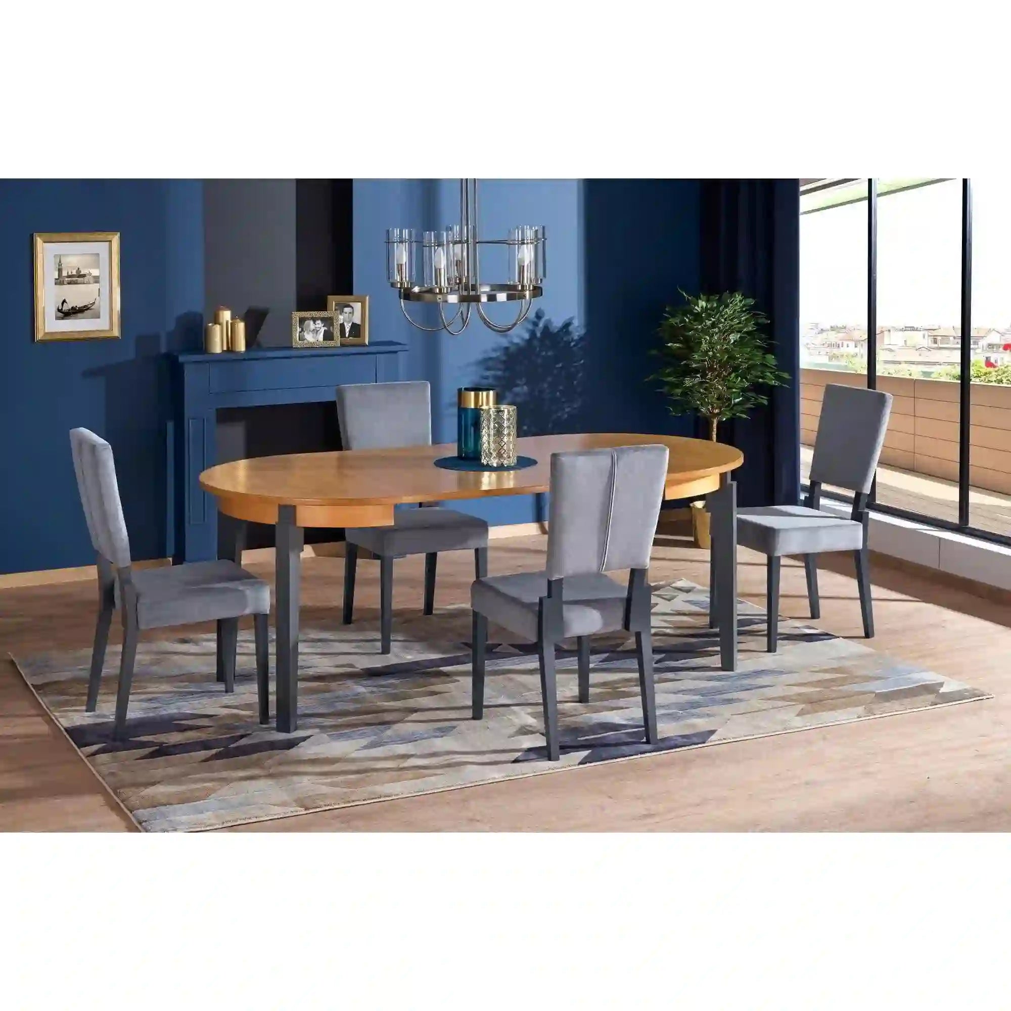 Scaun SORBUS, gri/negru, stofa clasica, 44x57x95 cm