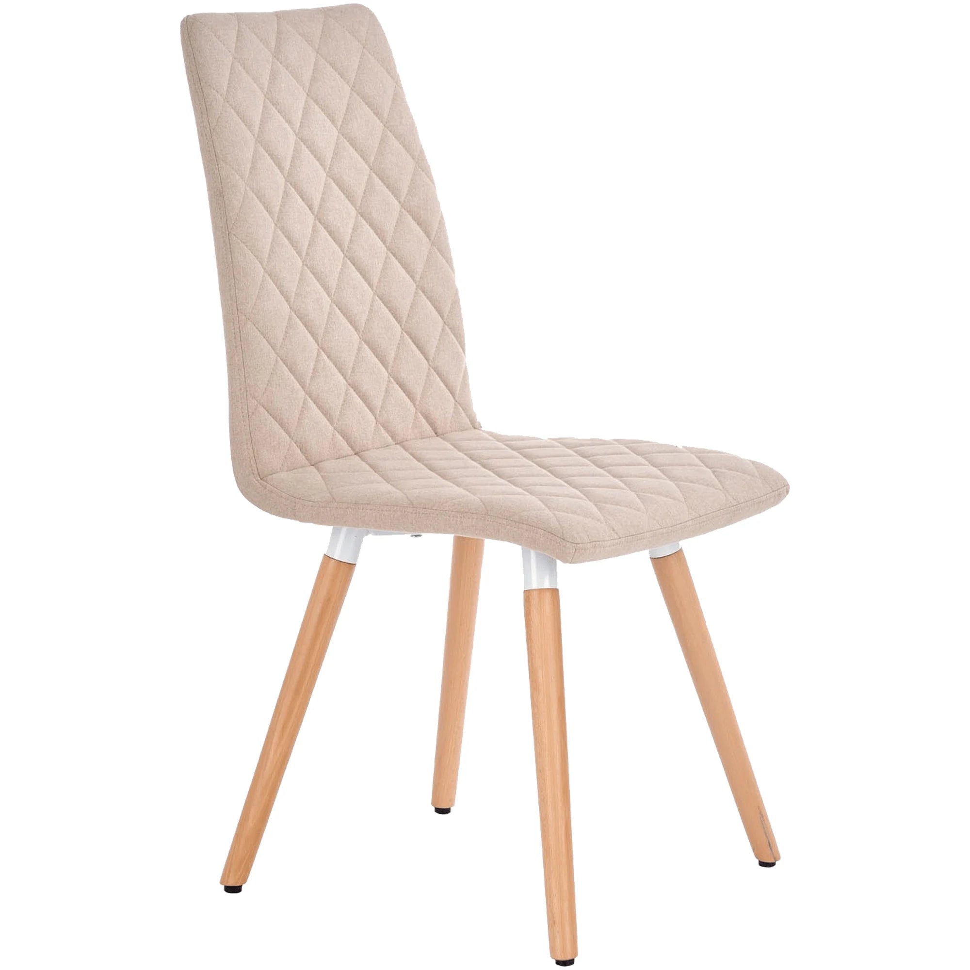 Scaun sufragerie K282, bej/stejar, stofa clasica/lemn, 44x56x93 cm