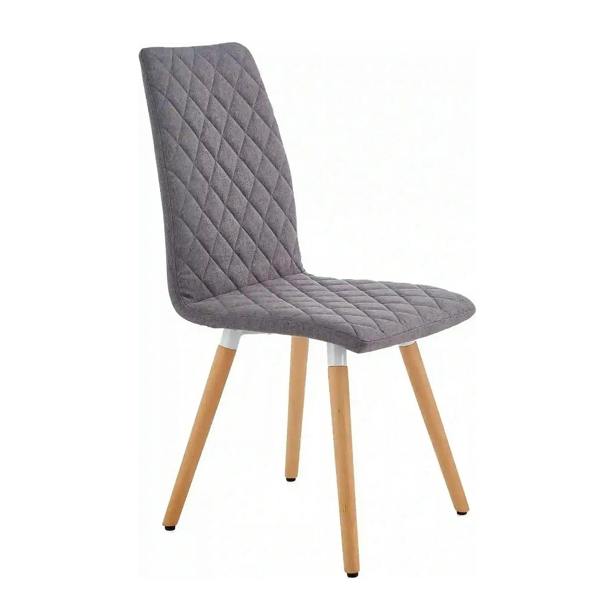 Scaun sufragerie K282, gri/stejar, stofa clasica/lemn, 44X56X93 CM