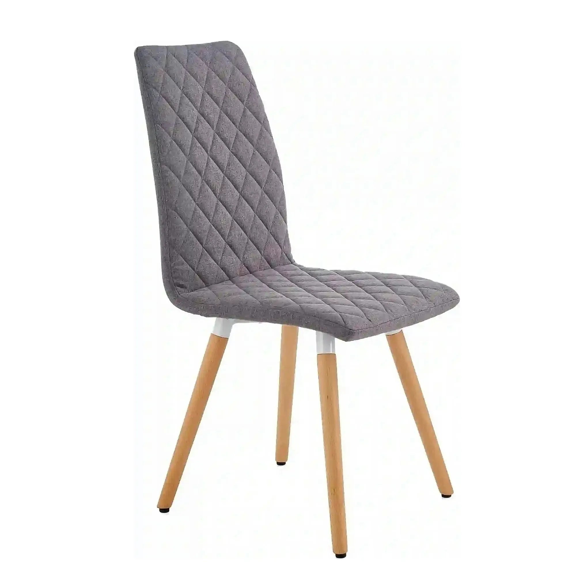 Scaun sufragerie K282, gri/stejar, stofa clasica/lemn, 44X56X93 CM
