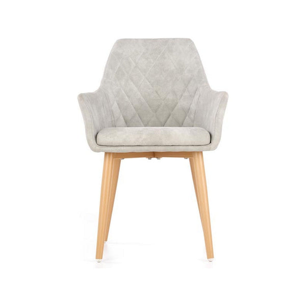 Scaun sufragerie K287, gri/stejar, 58x61x50 cm
