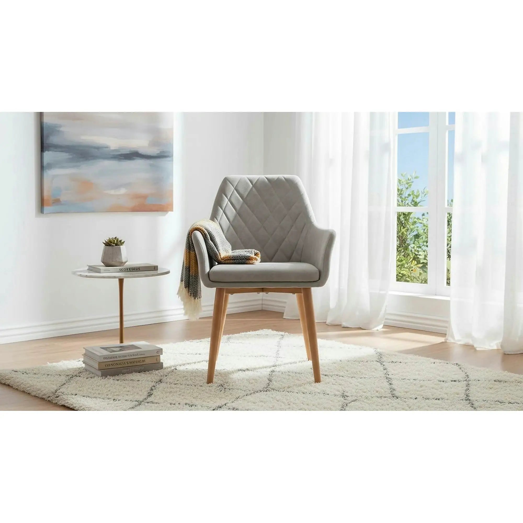 Scaun sufragerie K287, gri/stejar, 58x61x50 cm