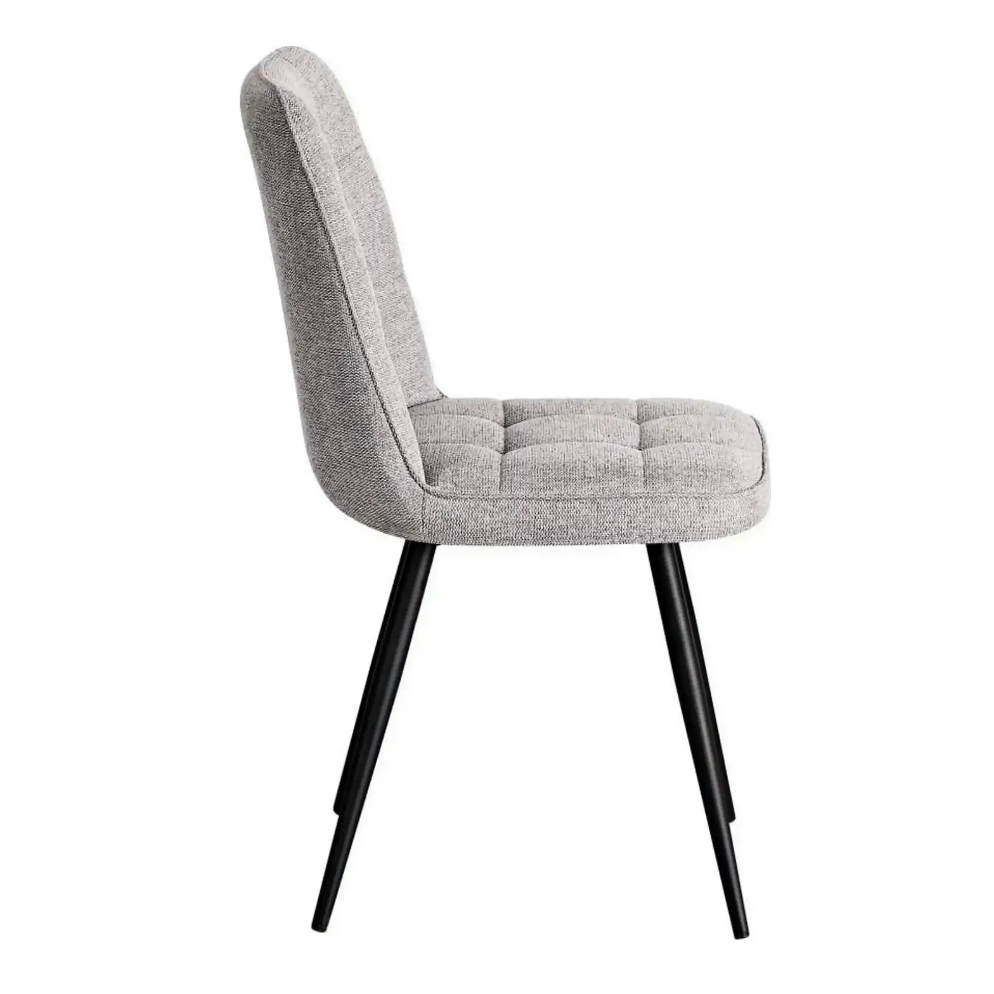 Scaun SUN, gri deschis/negru, stofa clasica/metal, 46x56x86 cm