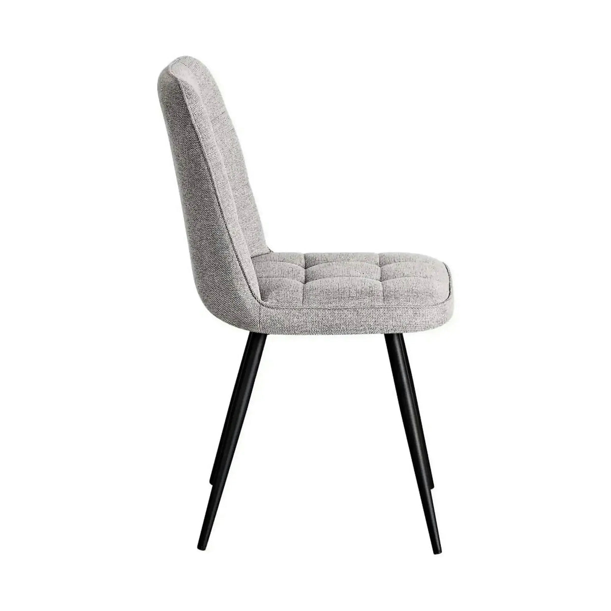 Scaun SUN, gri deschis/negru, stofa clasica/metal, 46x56x86 cm