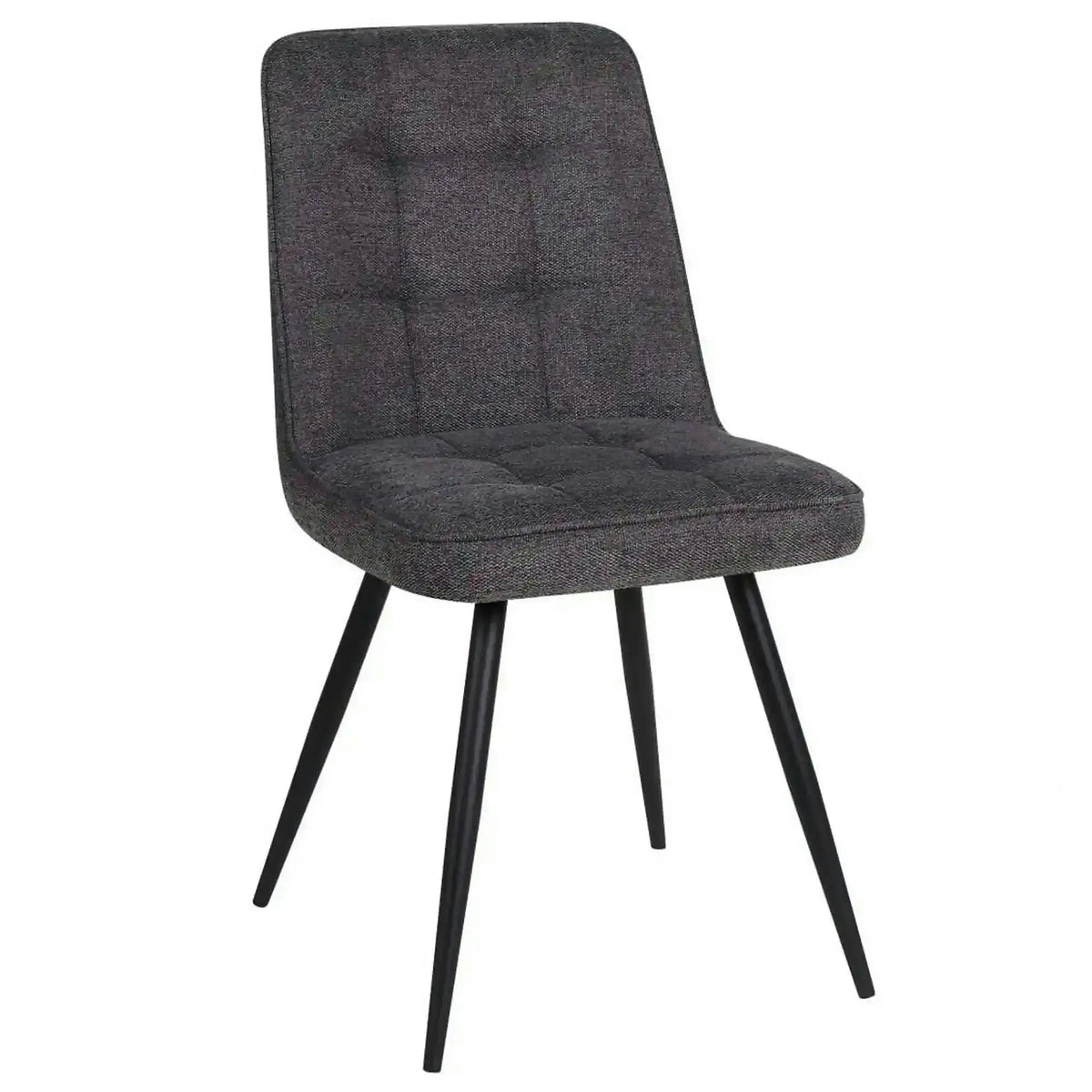 Scaun SUN, gri inchis/negru, stofa clasica/metal, 46x56x86 cm