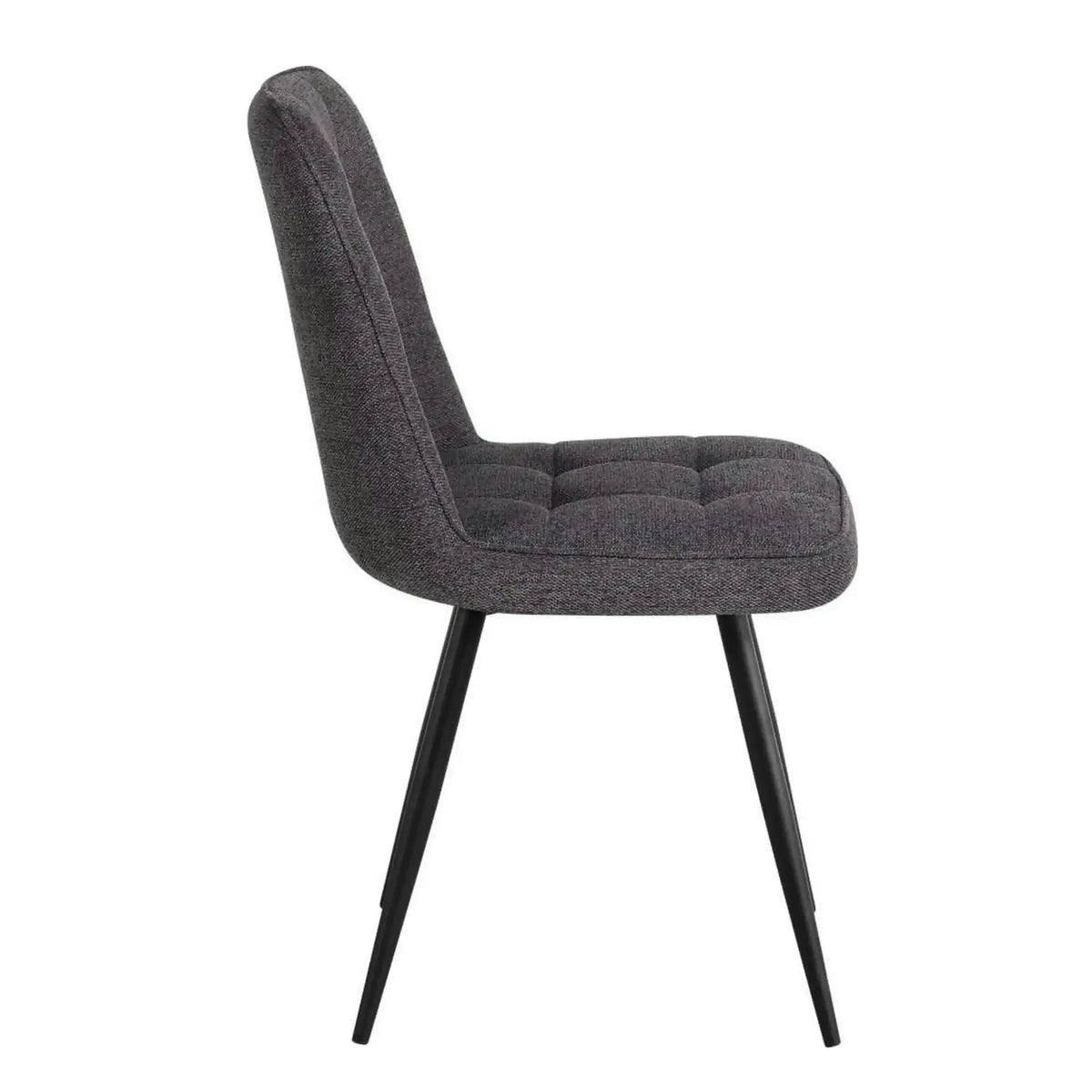 Scaun SUN, gri inchis/negru, stofa clasica/metal, 46x56x86 cm